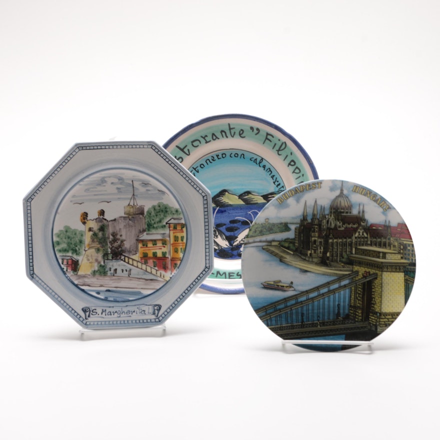 Decorative European City Plates