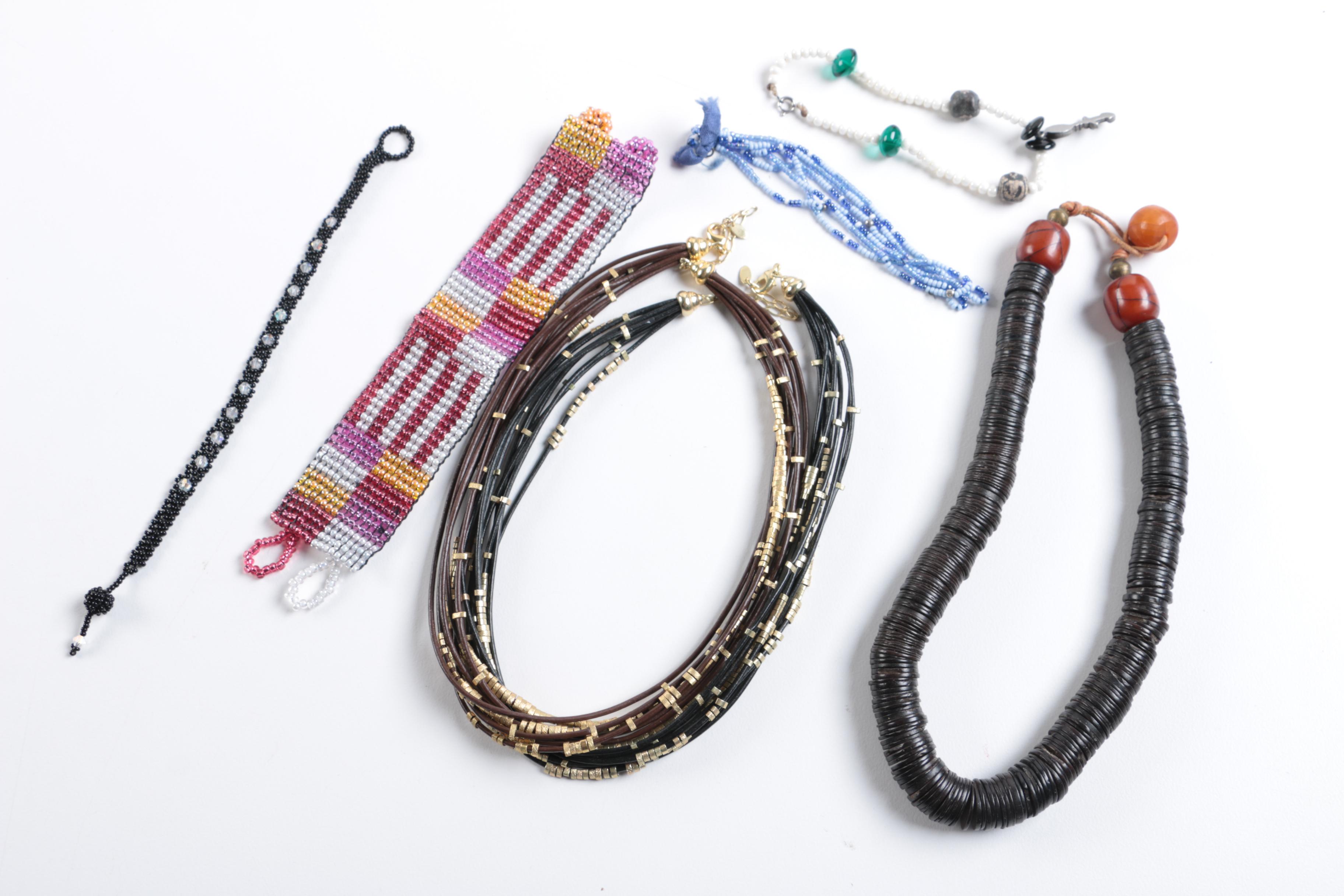 Assortment of Jewelry Featuring African Made Pieces