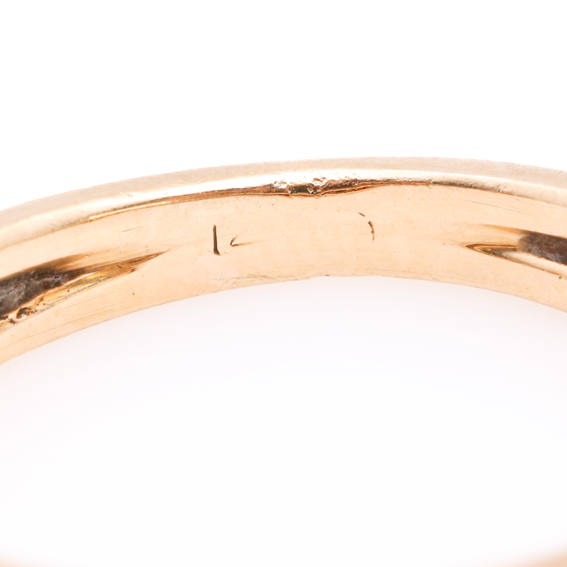 14K Yellow Gold Garnet Ring