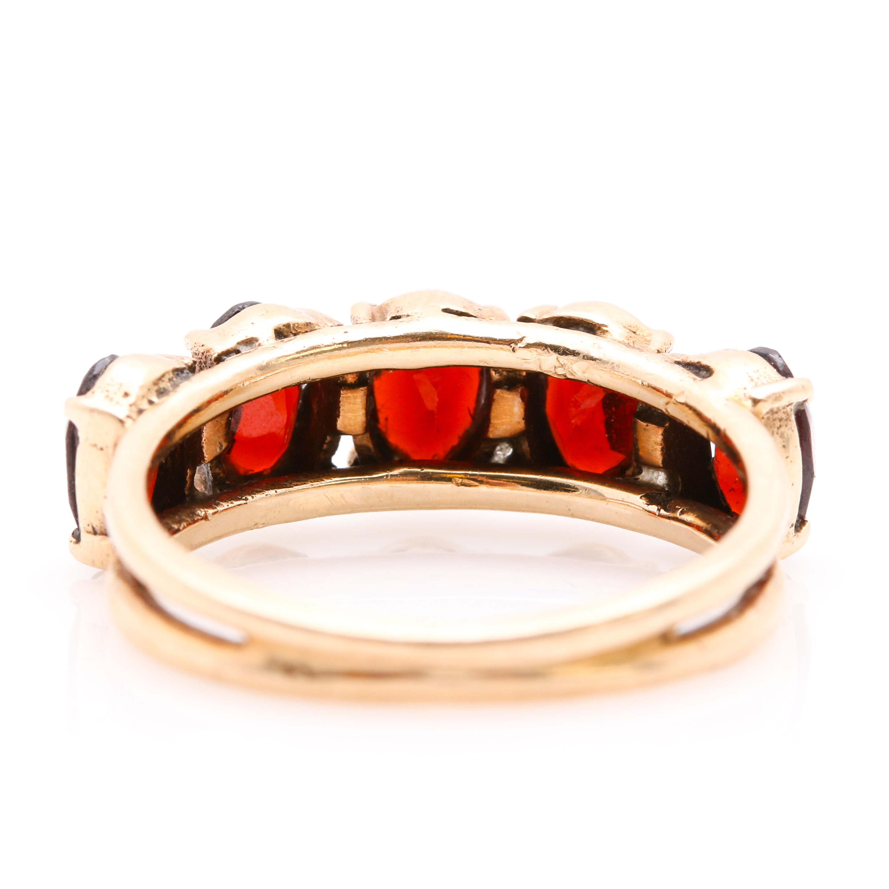 14K Yellow Gold Garnet Ring