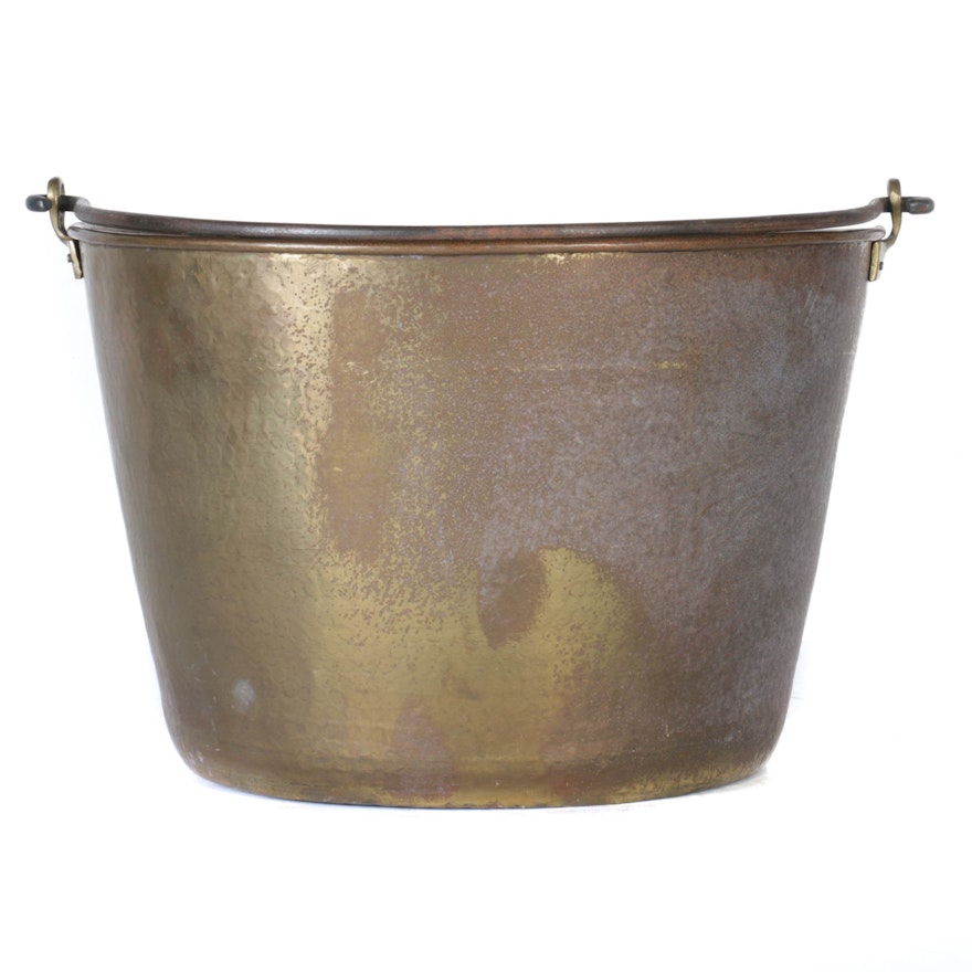 Handcrafted Brass Plated Bucket