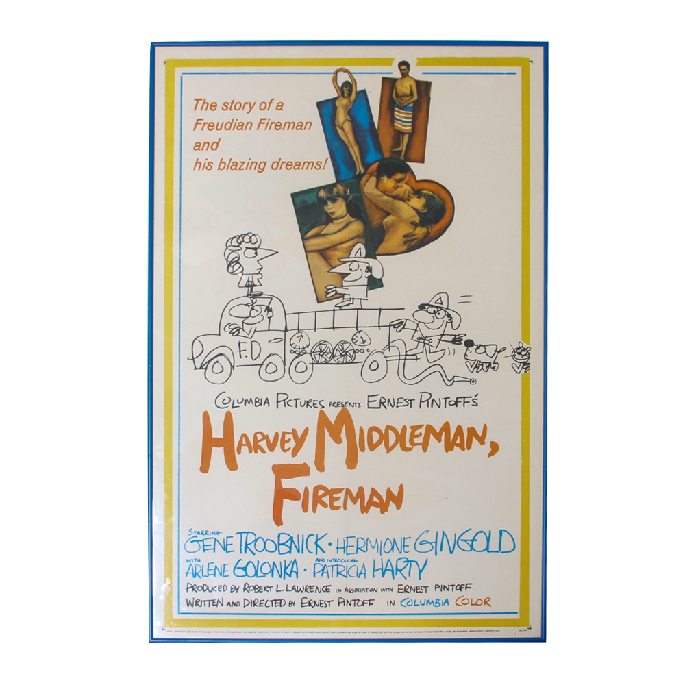 Vintage Columbia Pictures Poster from "Harvey Middleman, Fireman"
