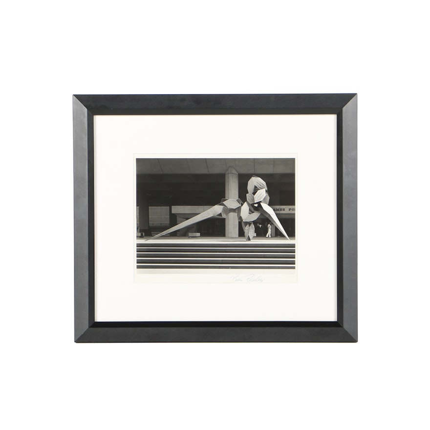 Silver Gelatin Photograph on Paper of Metal Sculpture