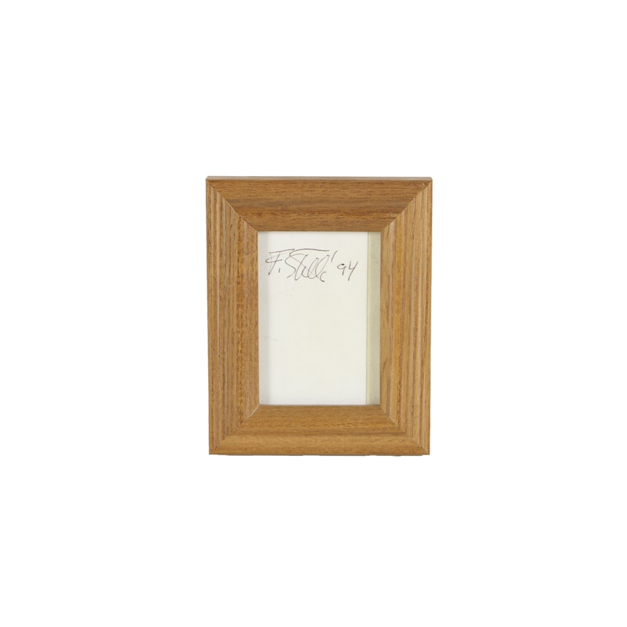 Frank Stella Autograph on Paper