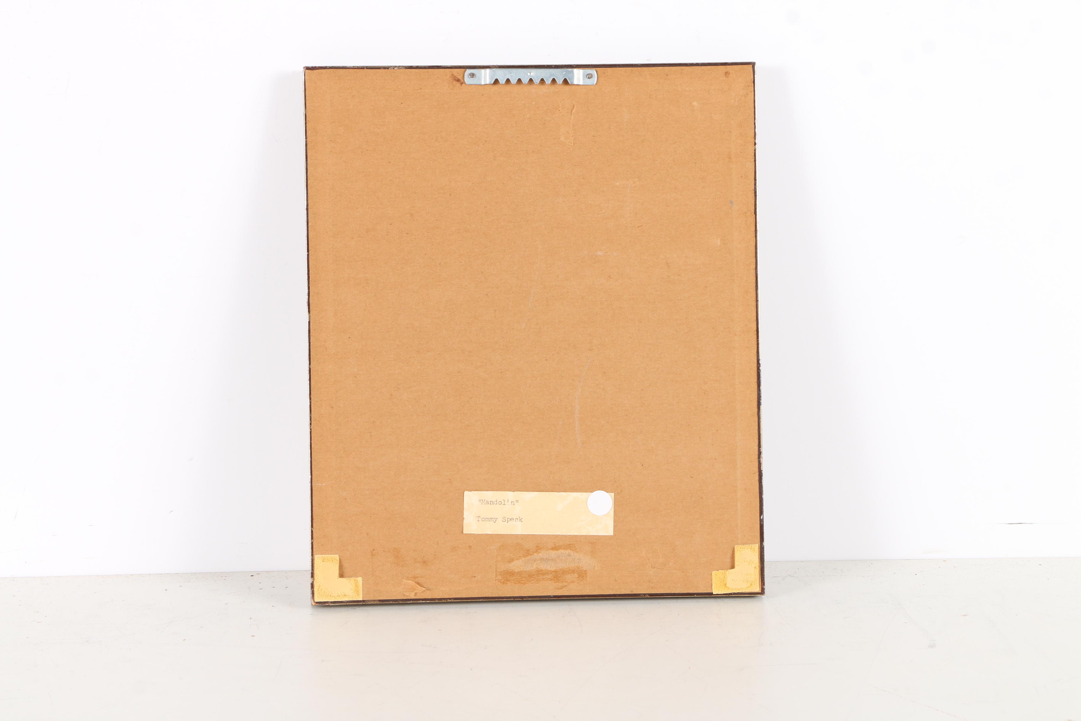 Tommy Speck Lithographs on Paper "Mandolin" and Friar