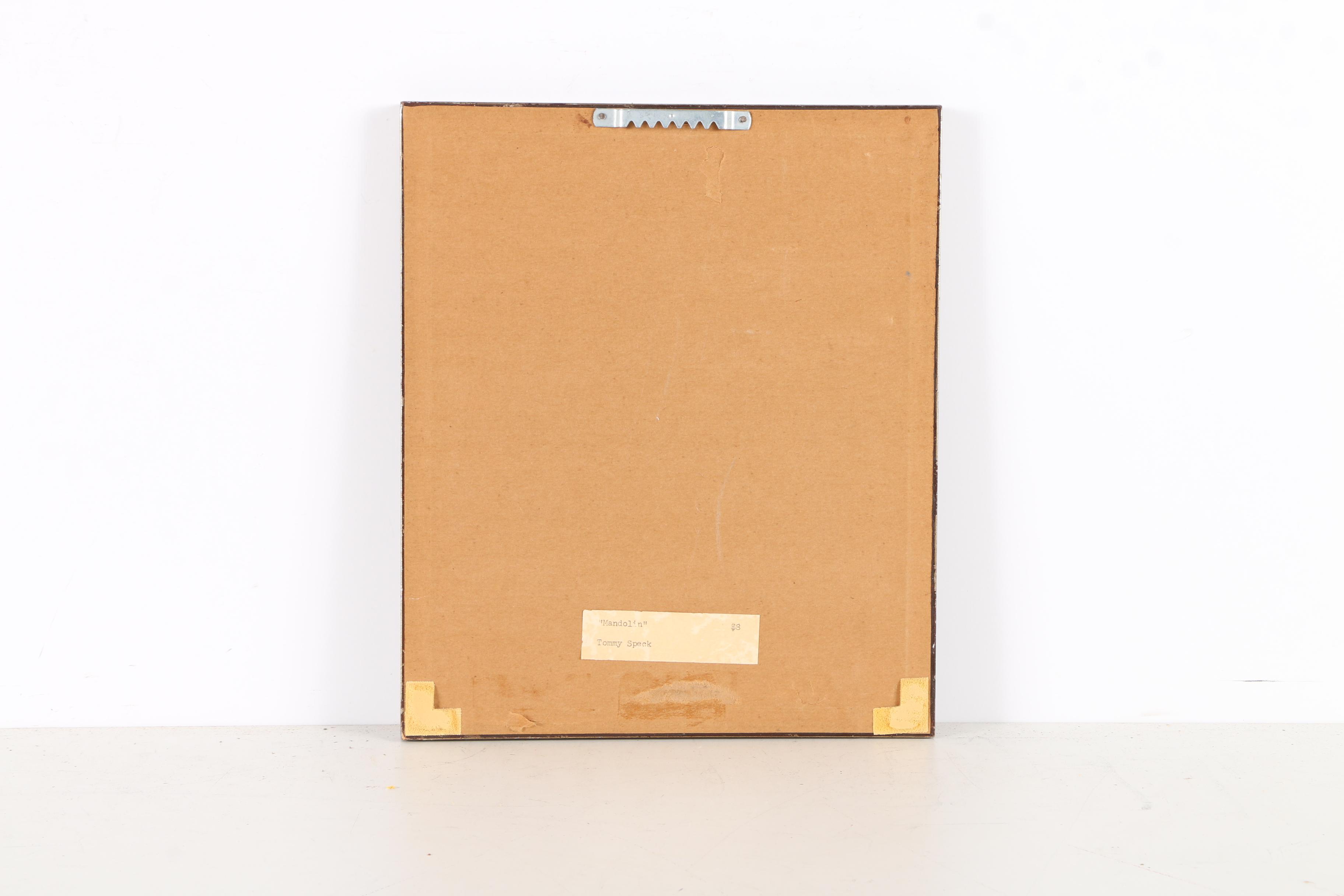 Tommy Speck Lithographs on Paper "Mandolin" and Friar