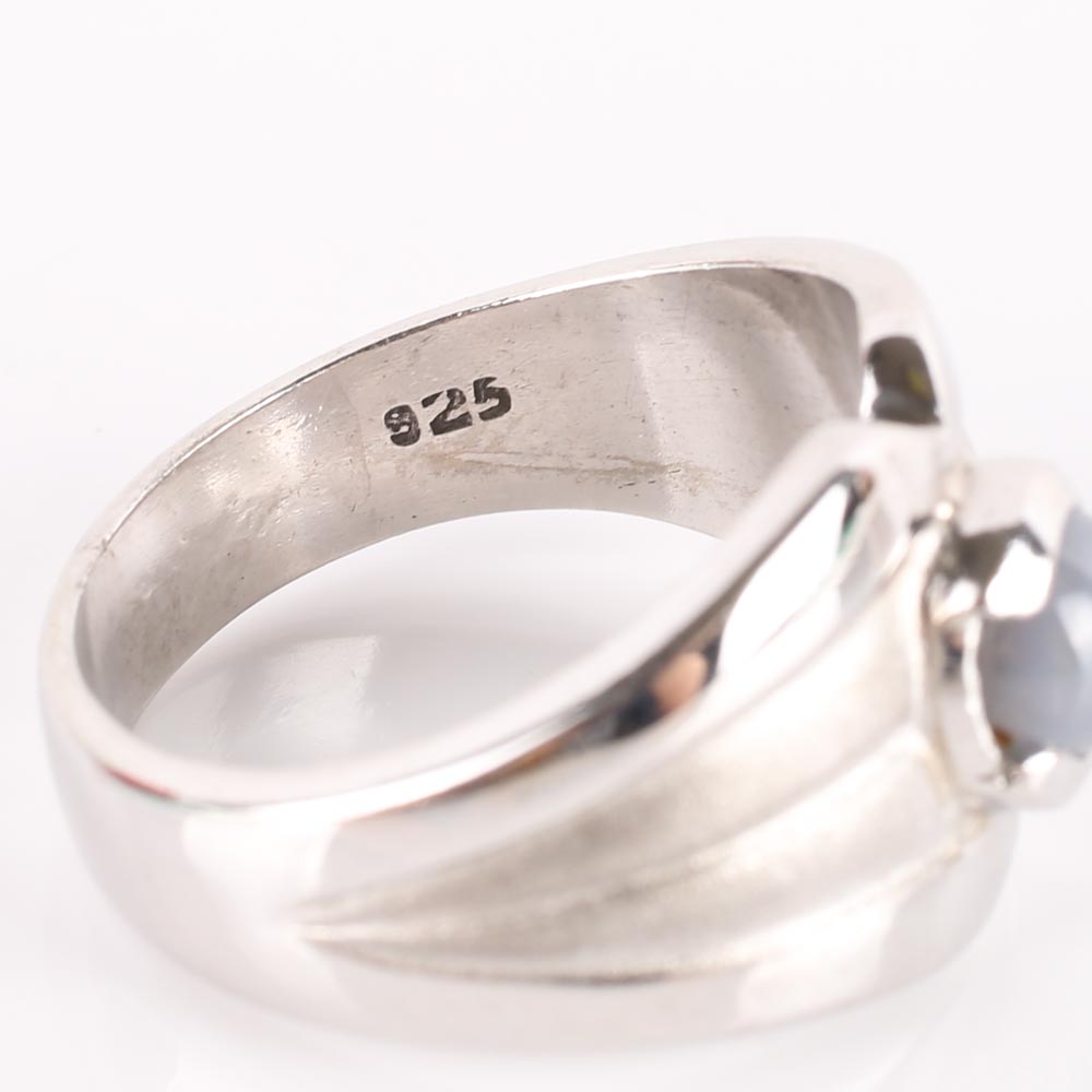 Sterling Silver Grey Star Sapphire Ring