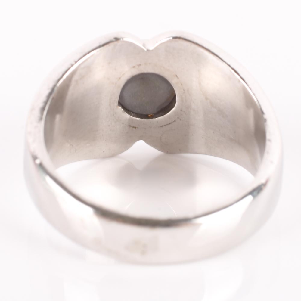 Sterling Silver Grey Star Sapphire Ring