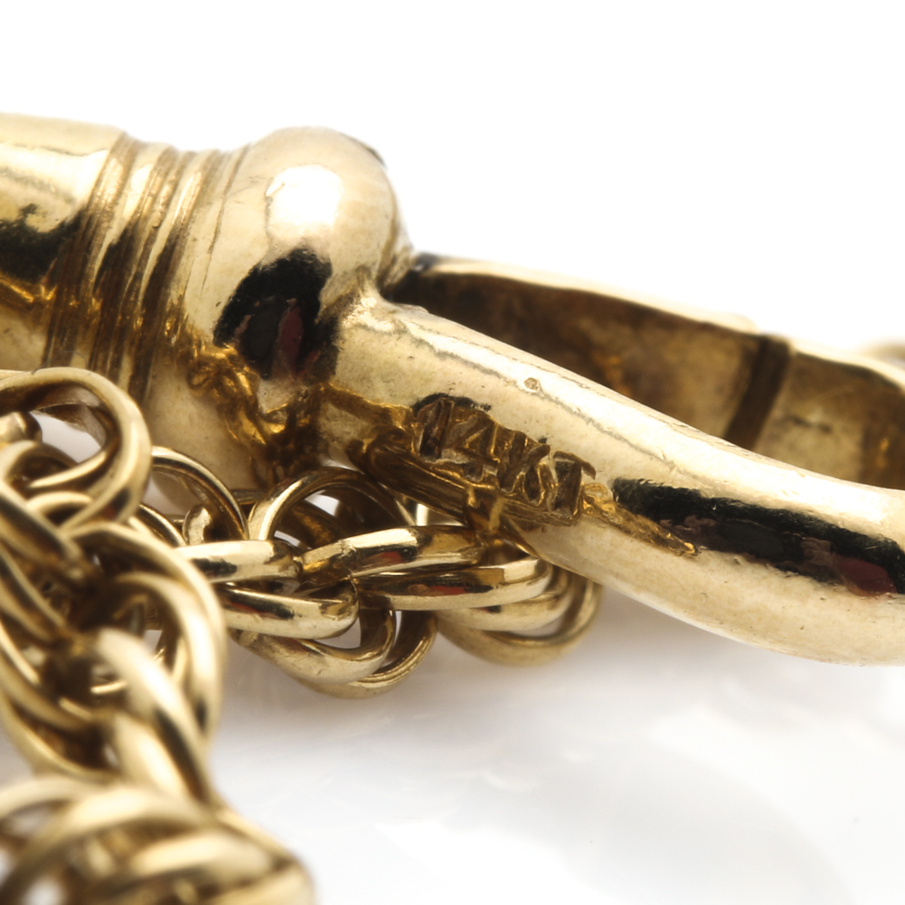 14K Yellow Gold Green Turquoise Watch Fob