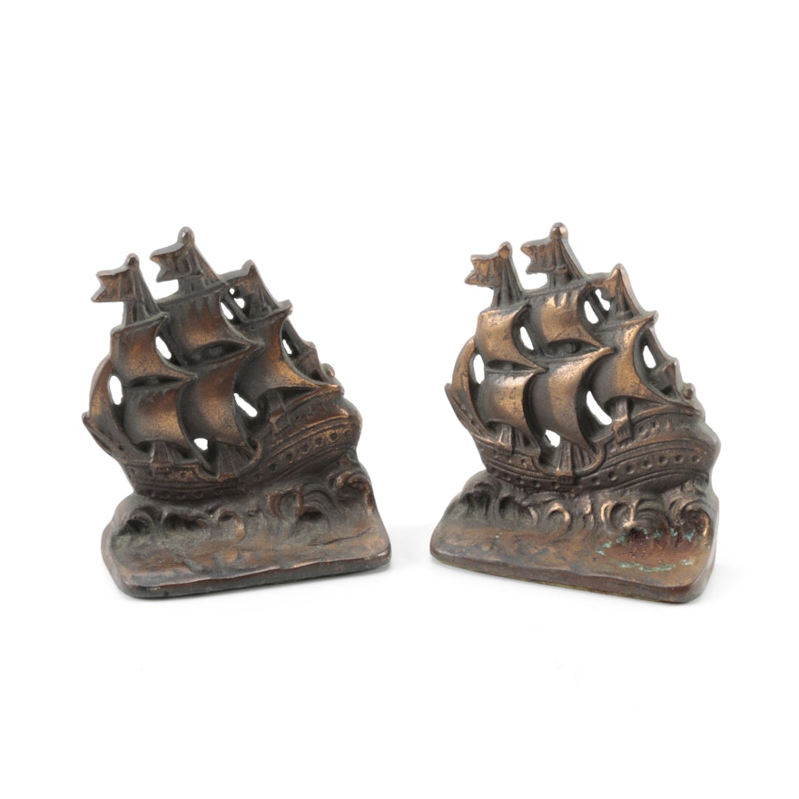 Sailing Ship Bookends