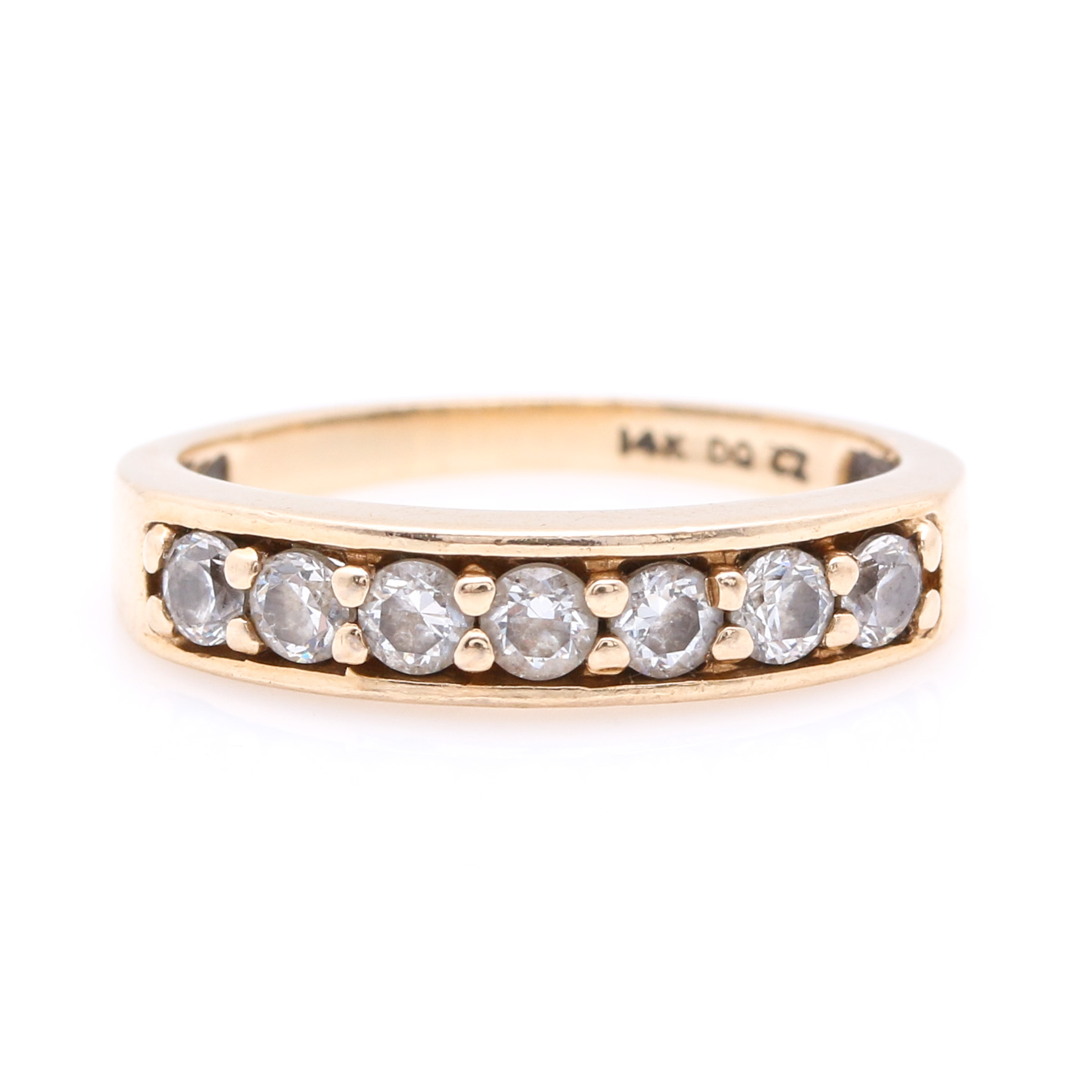 14K Yellow Gold Cubic Zirconia Ring