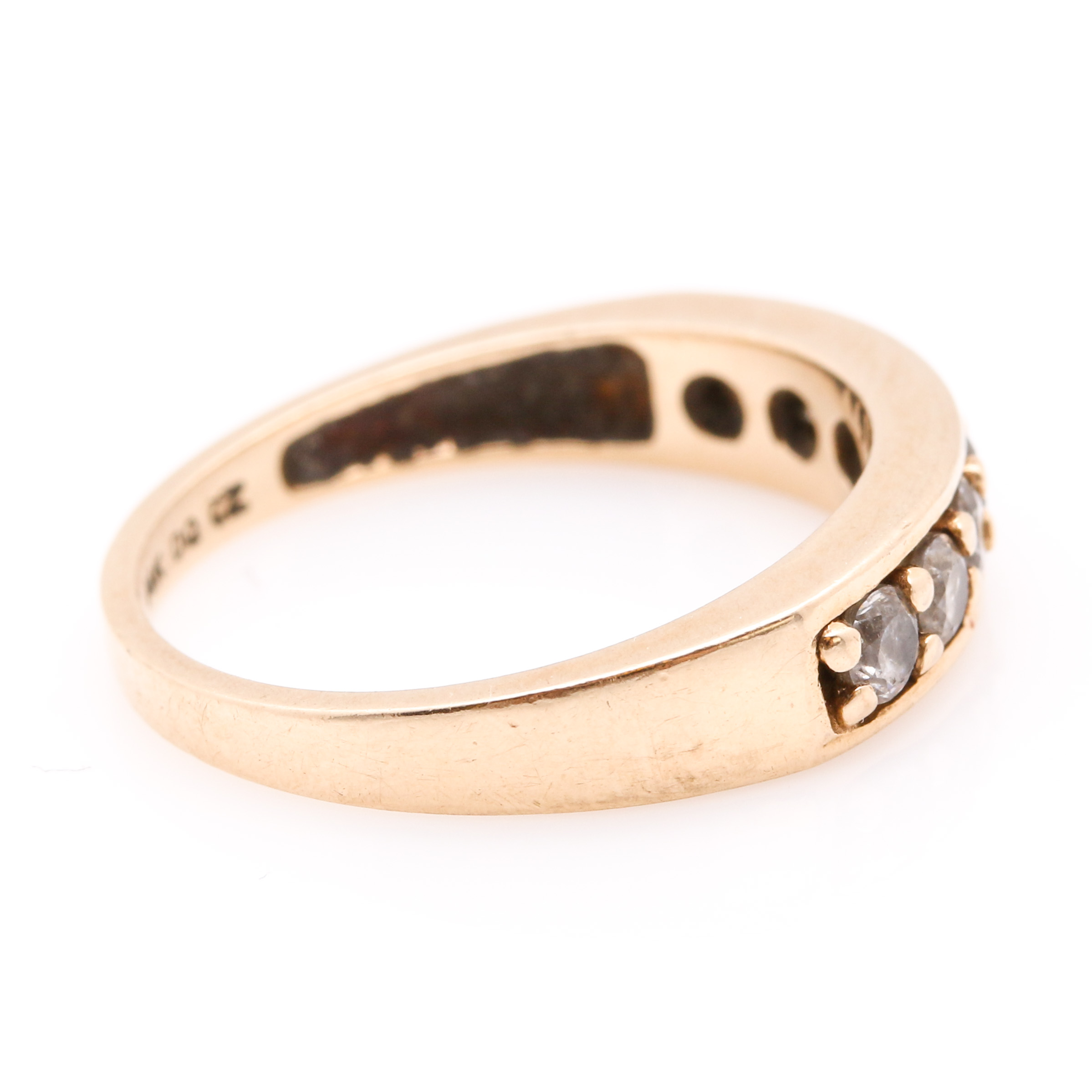 14K Yellow Gold Cubic Zirconia Ring