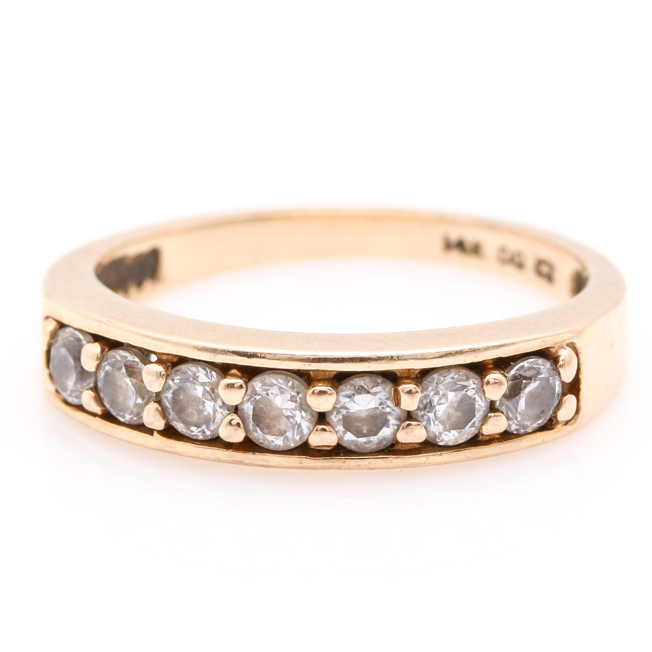 14K Yellow Gold Cubic Zirconia Ring