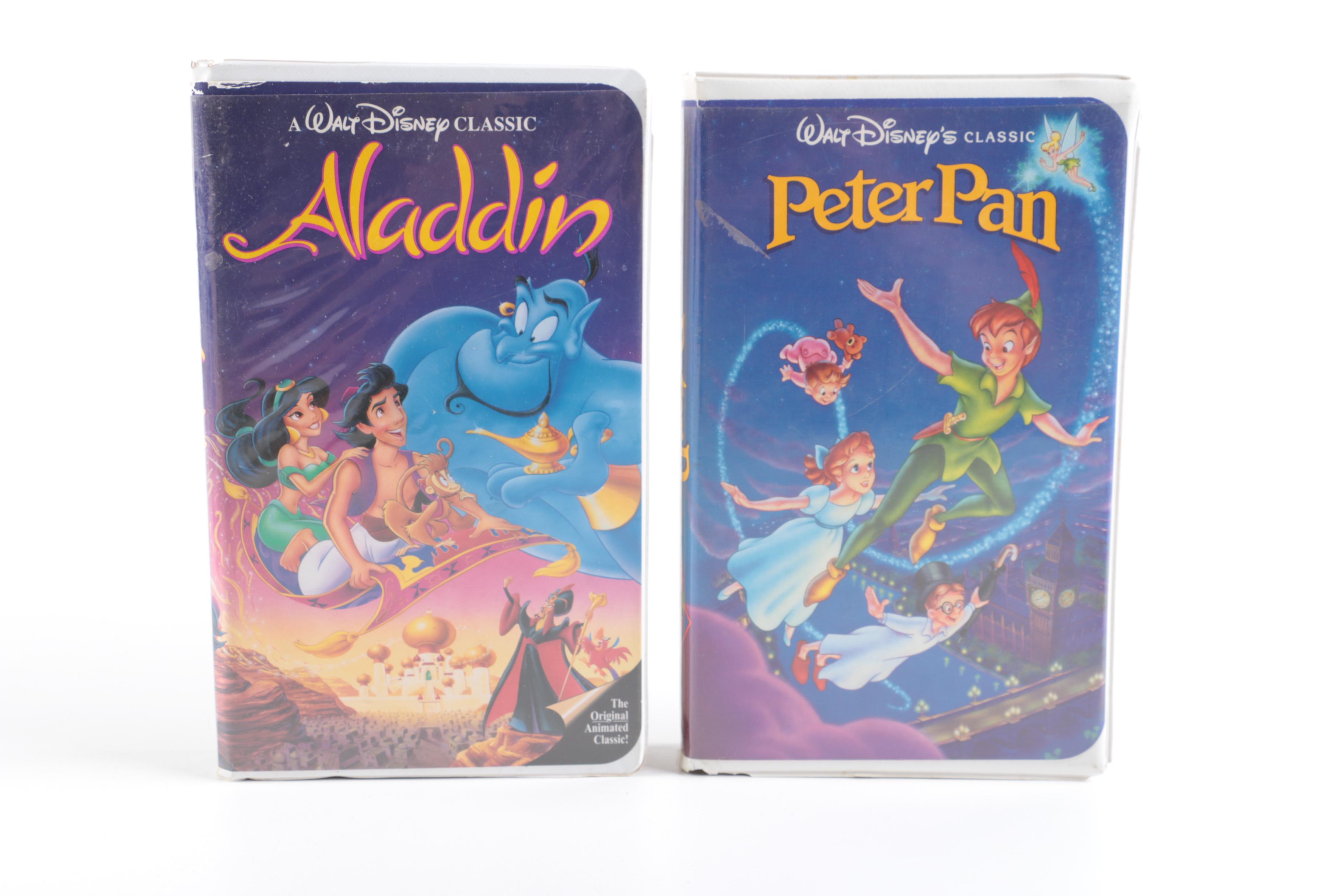 Disney VHS Tapes and "Sleeping Beauty" Lithograph