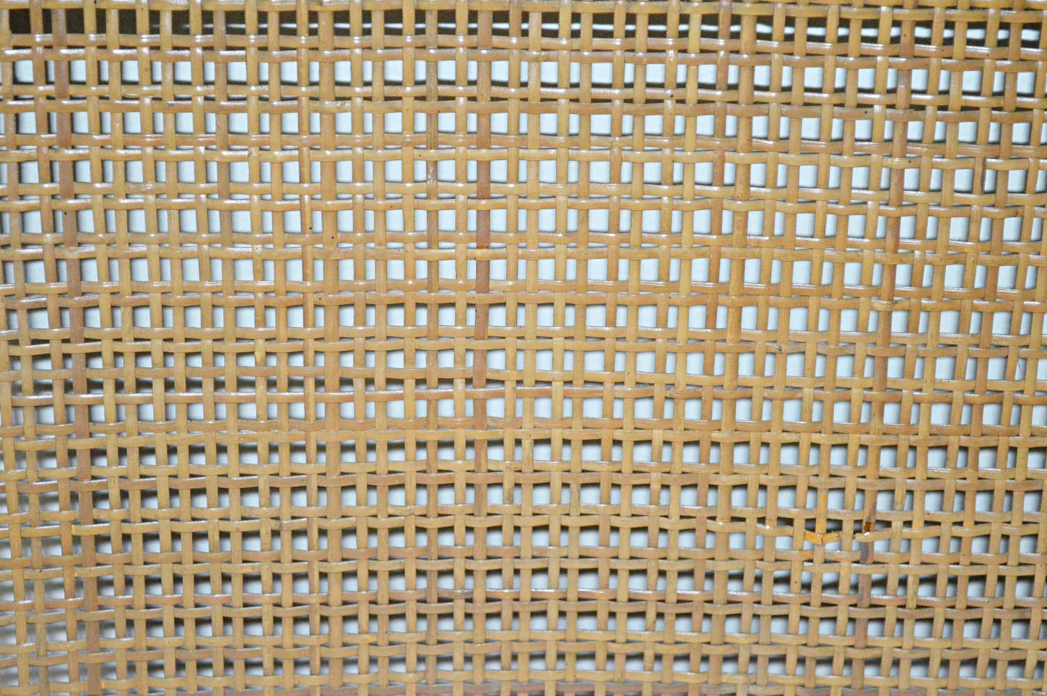 Mid Century Modern Cane Settee, in the Style of Edward Wormley