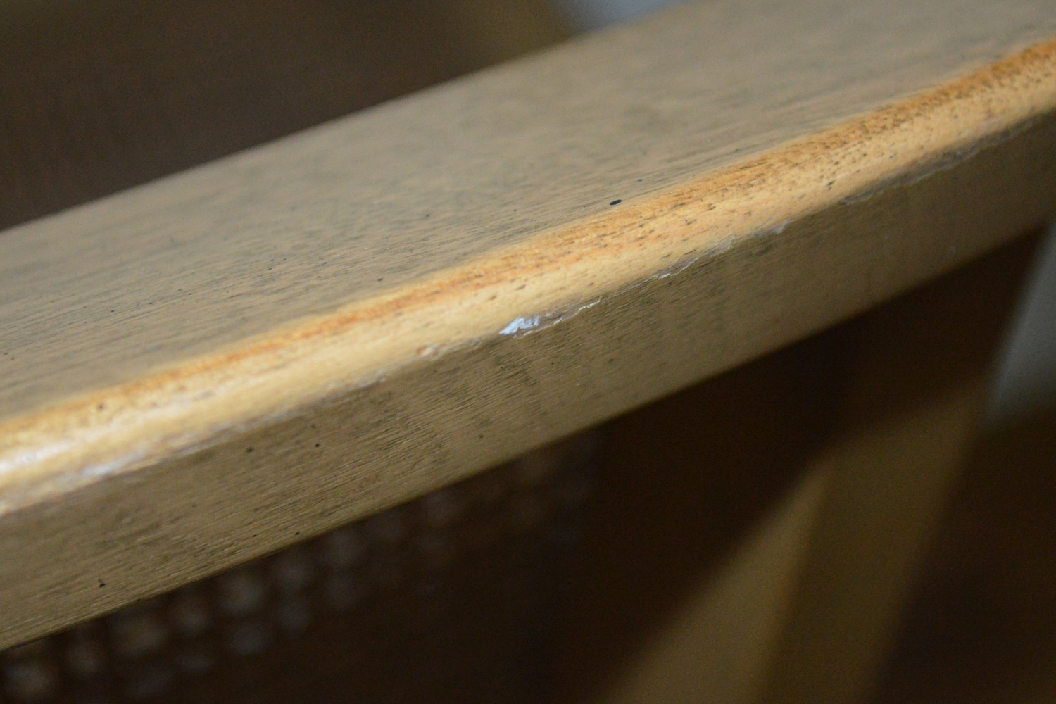 Mid Century Modern Cane Settee, in the Style of Edward Wormley