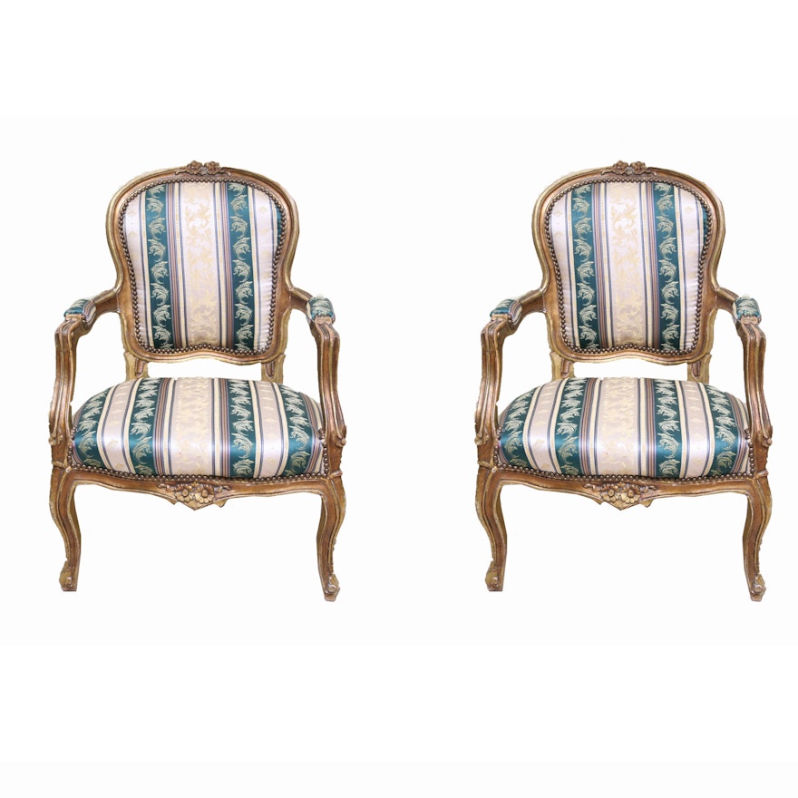 Pair of Louis XV Fauteuil Armchair's