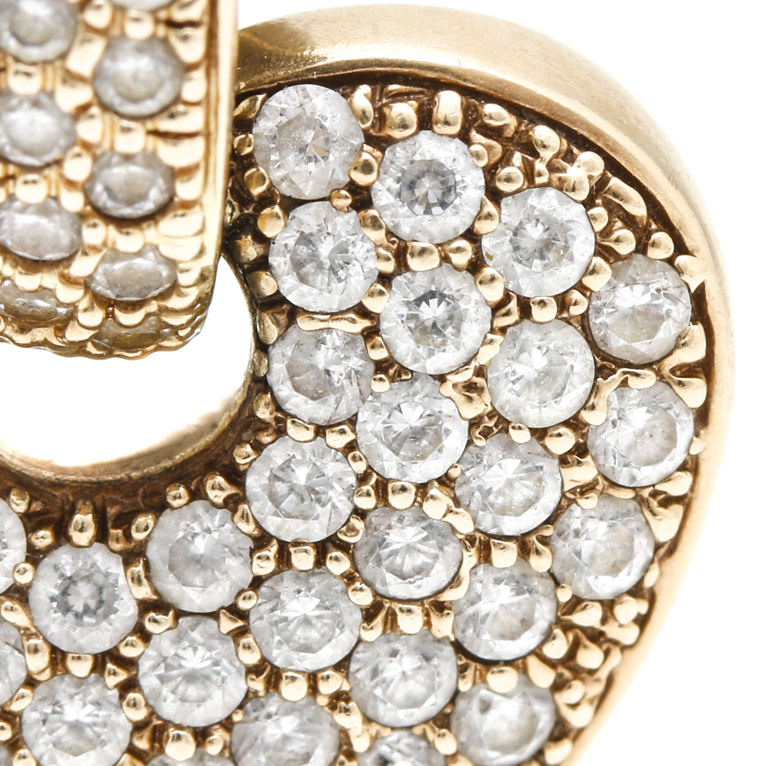 10K Yellow Gold Cubic Zirconia Heart Pendant