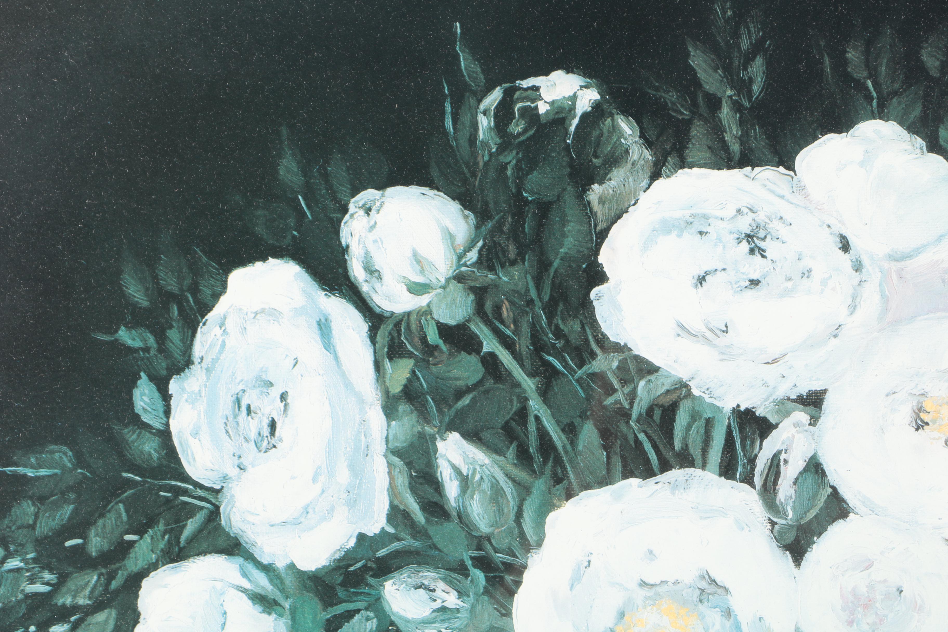 Offset Lithographs After Heide Dahl Paintings of Flowers