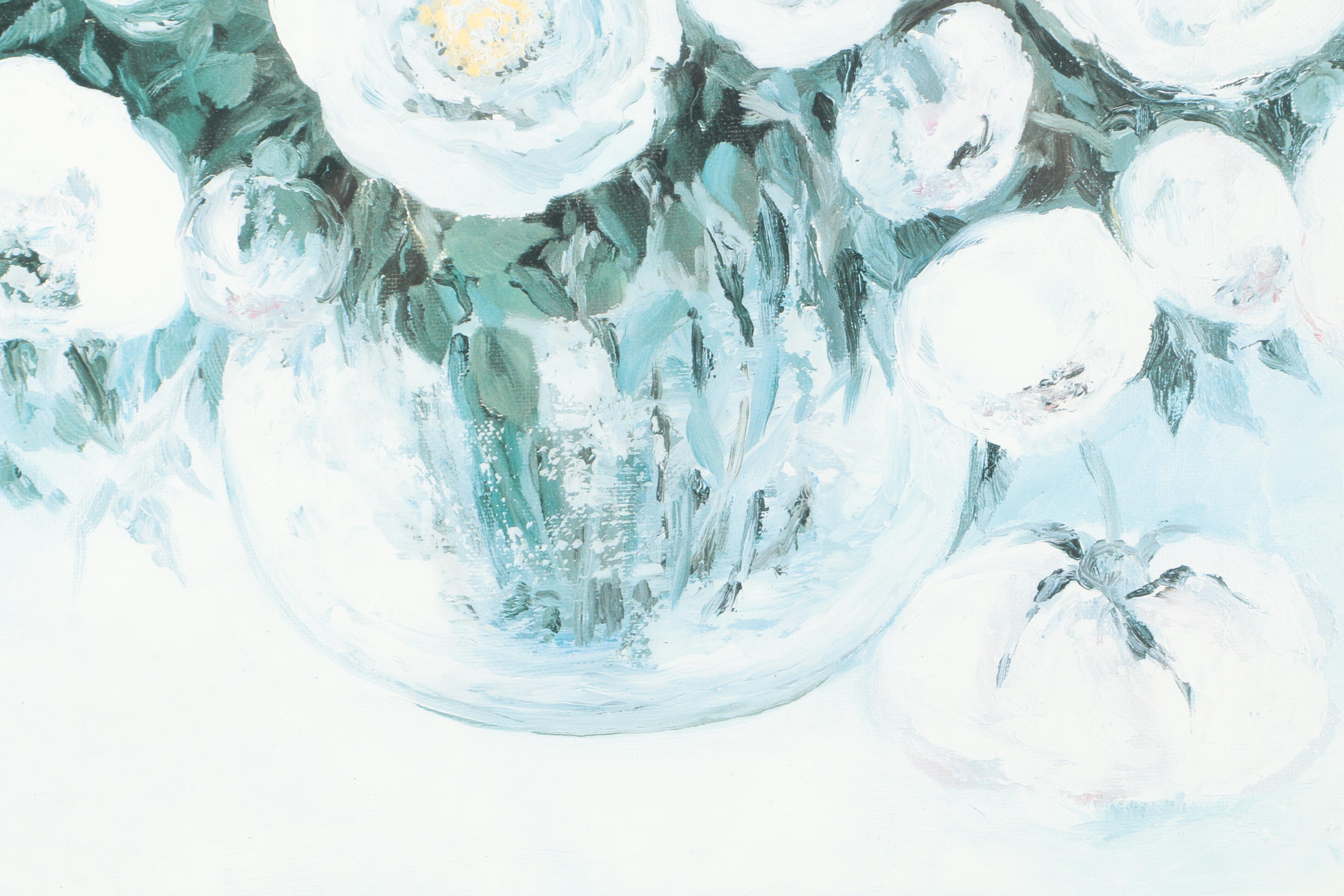 Offset Lithographs After Heide Dahl Paintings of Flowers