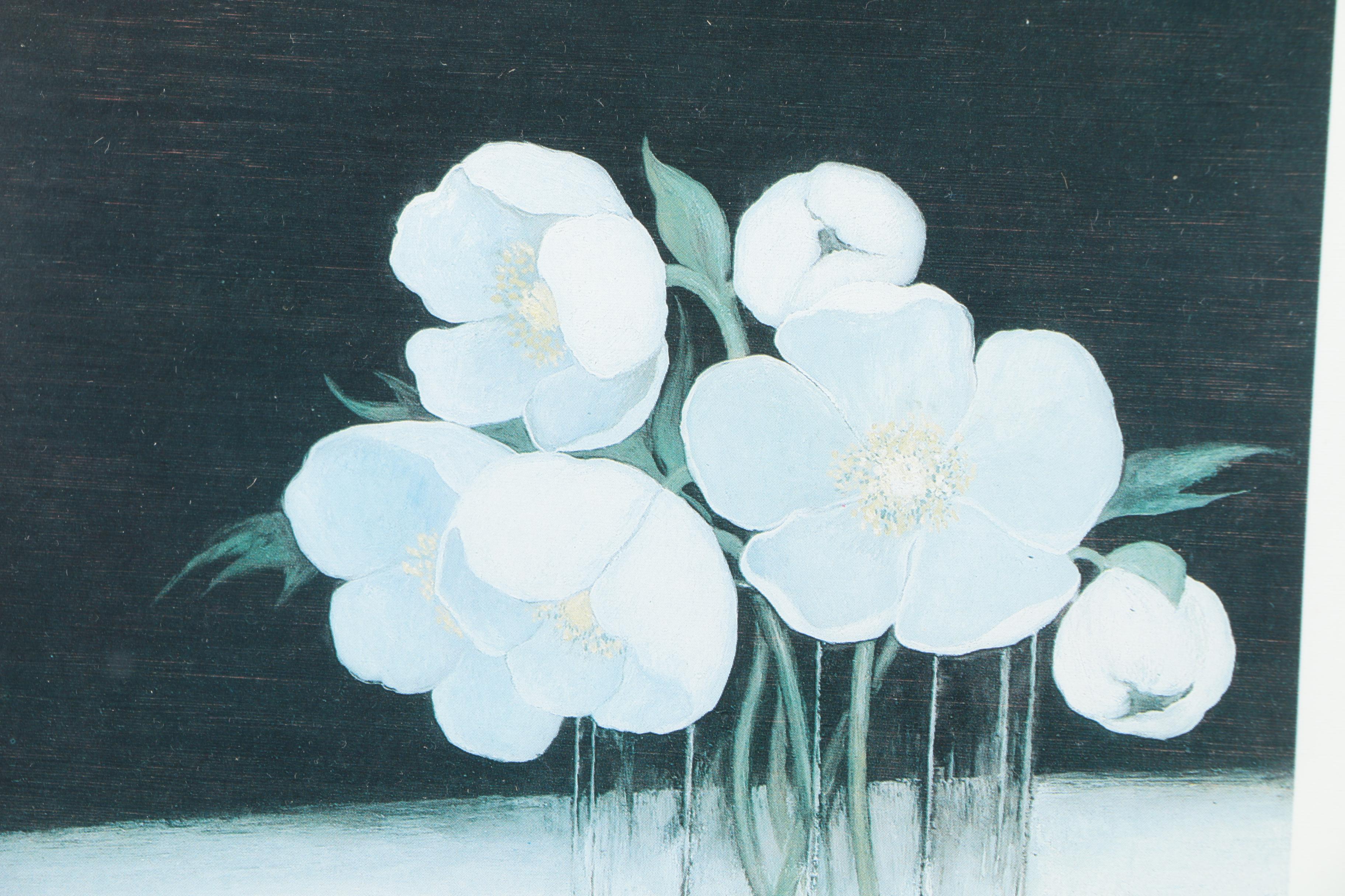 Offset Lithographs After Heide Dahl Paintings of Flowers