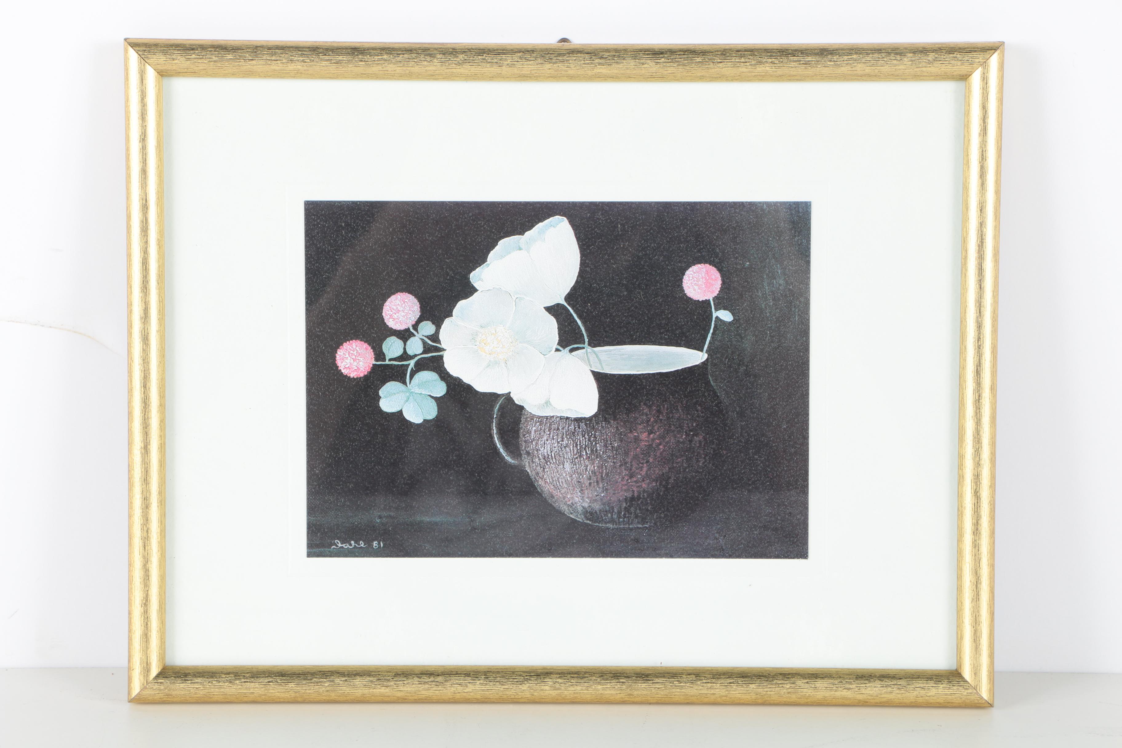 Offset Lithographs After Heide Dahl Paintings of Flowers