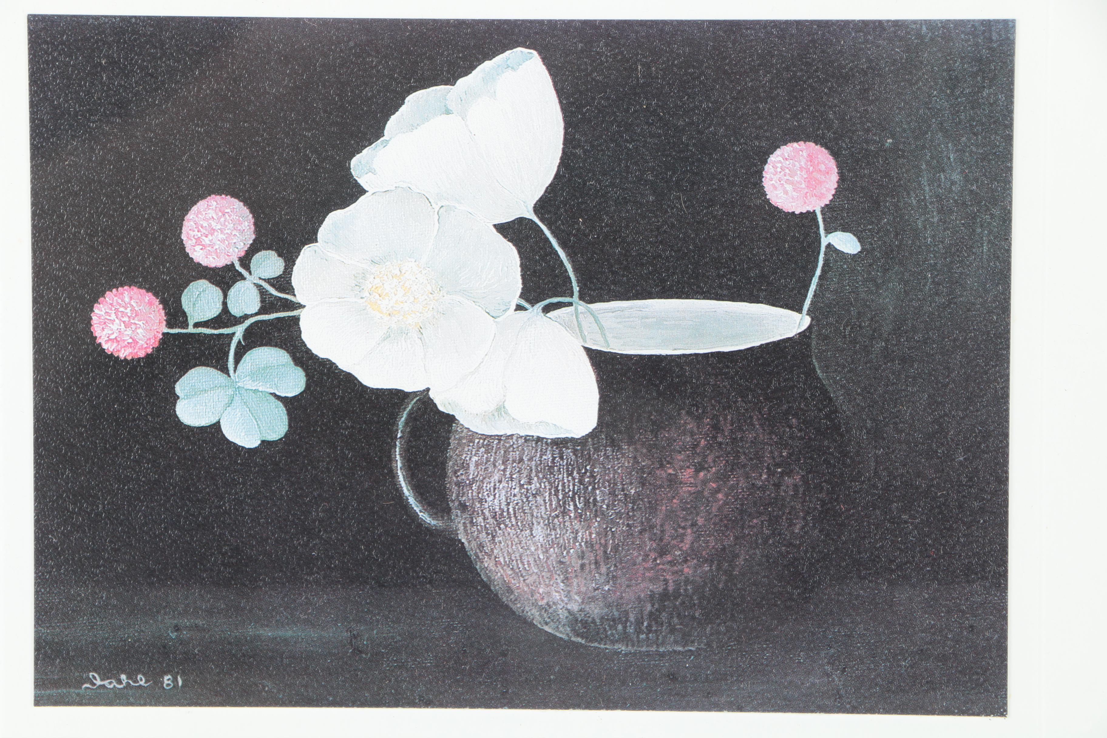 Offset Lithographs After Heide Dahl Paintings of Flowers