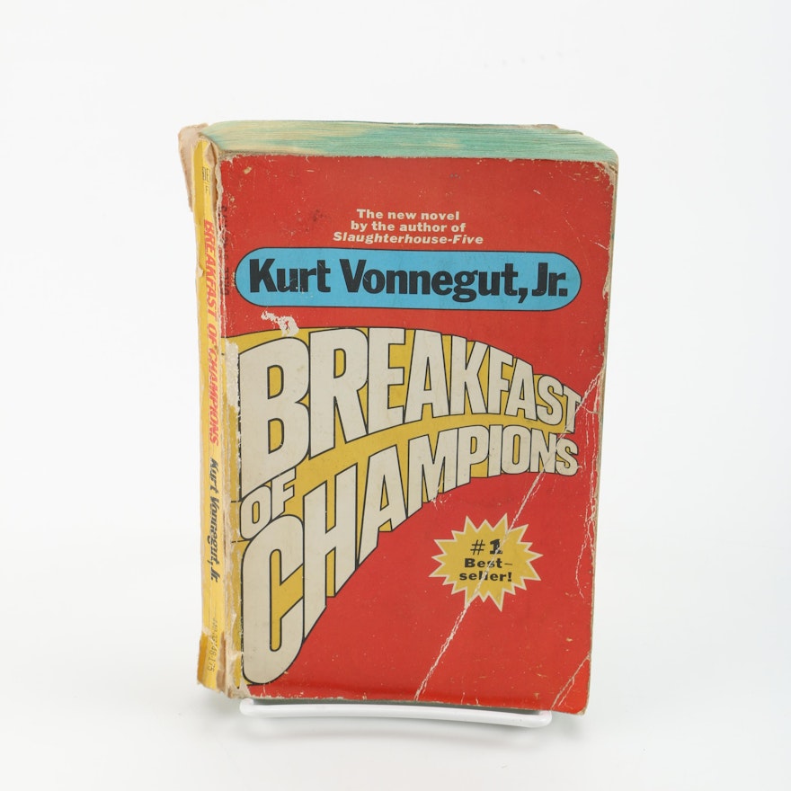 Circa 1974 Paperback Edition of  "Breakfast of Champions" by Kurt Vonnegut Jr