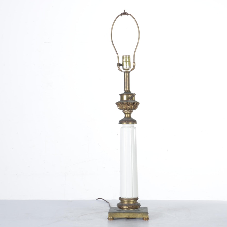 Ceramic and Brass Lamp