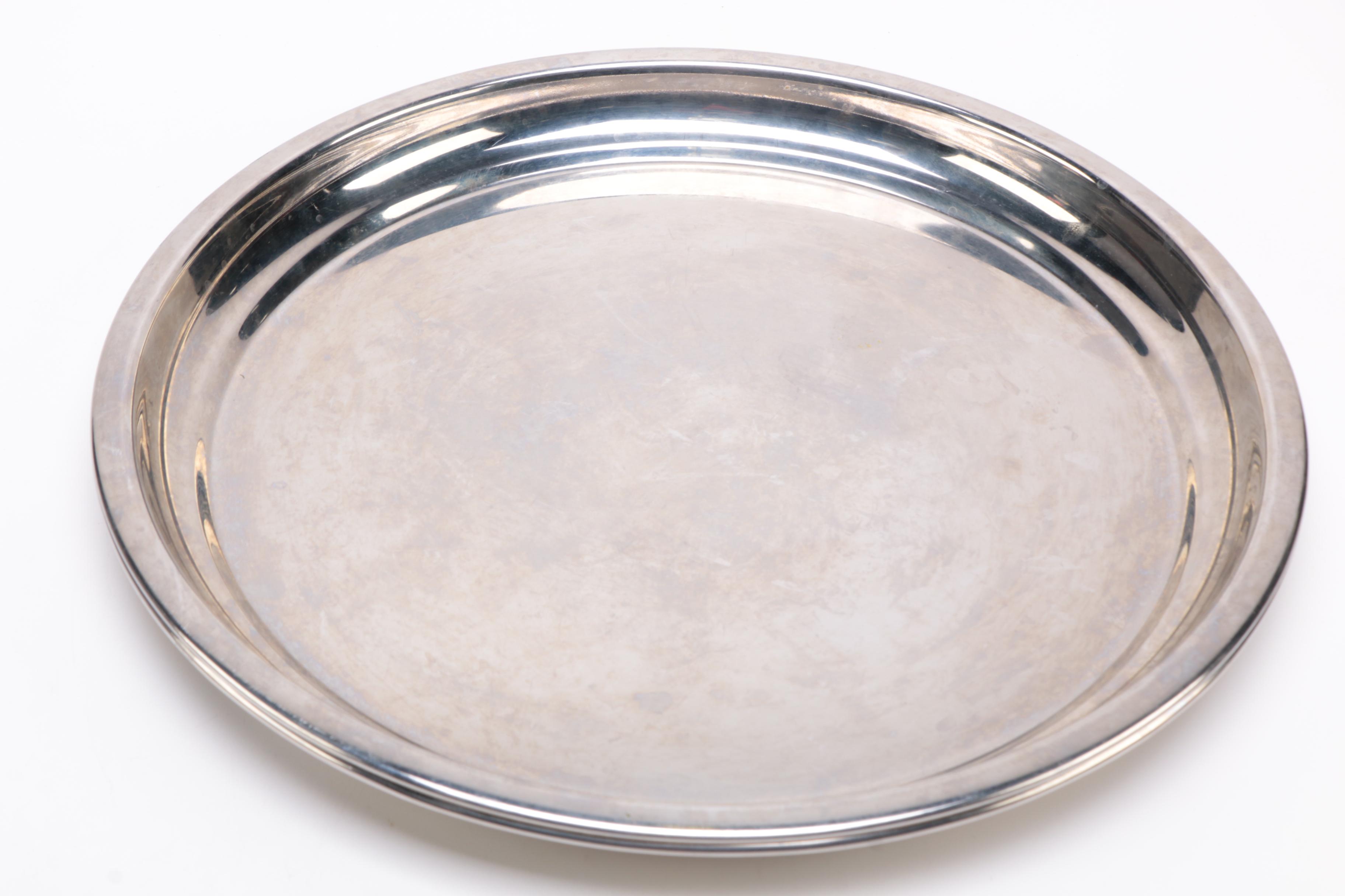 Silver Tone Drink and Serving Trays