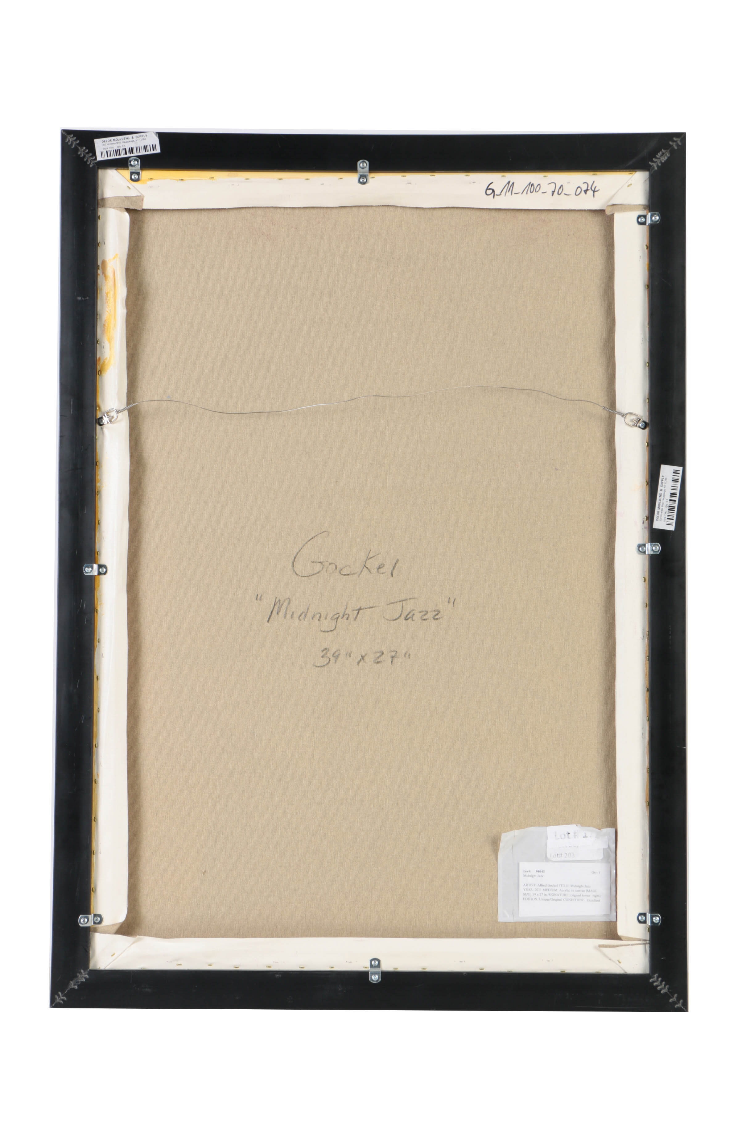 Alfred Gockel Acrylic Painting on Canvas "Midnight Jazz"