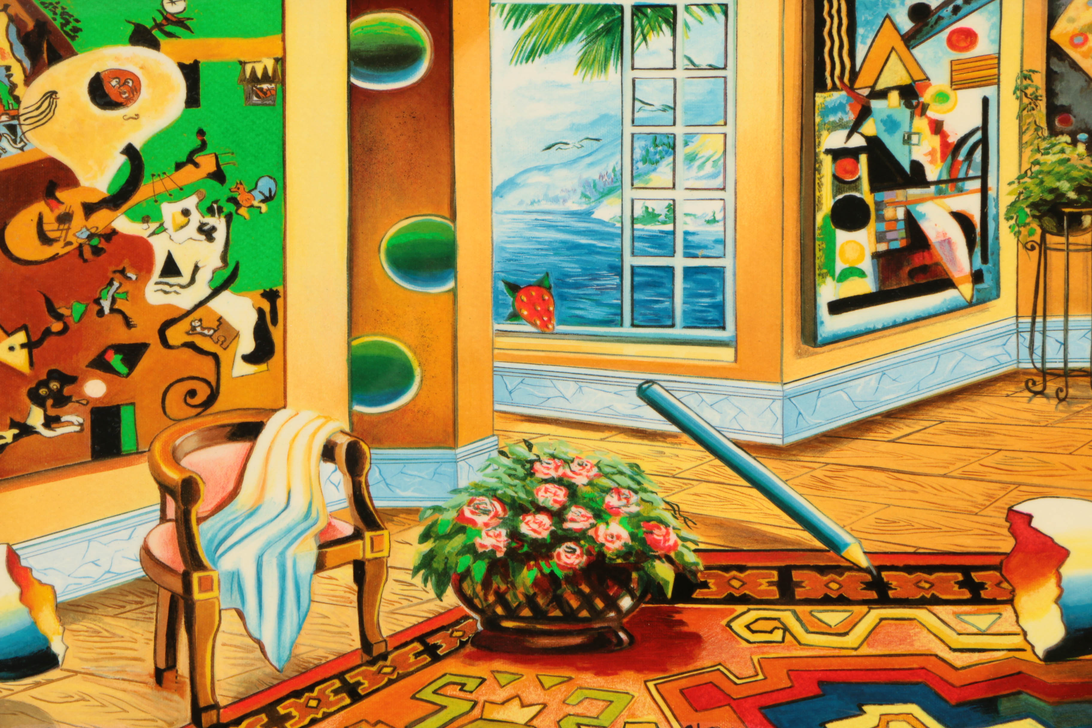 Alexander Astahov Limited Edition Giclee on Paper "Interior With View"