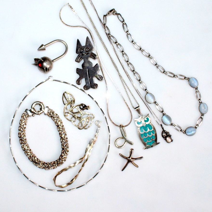 Assorted Sterling Silver Jewelry