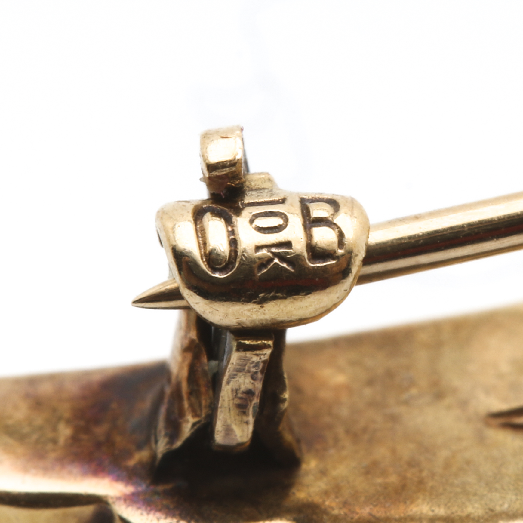 10K Yellow Gold Diamond U.S. Navy Insignia Pin