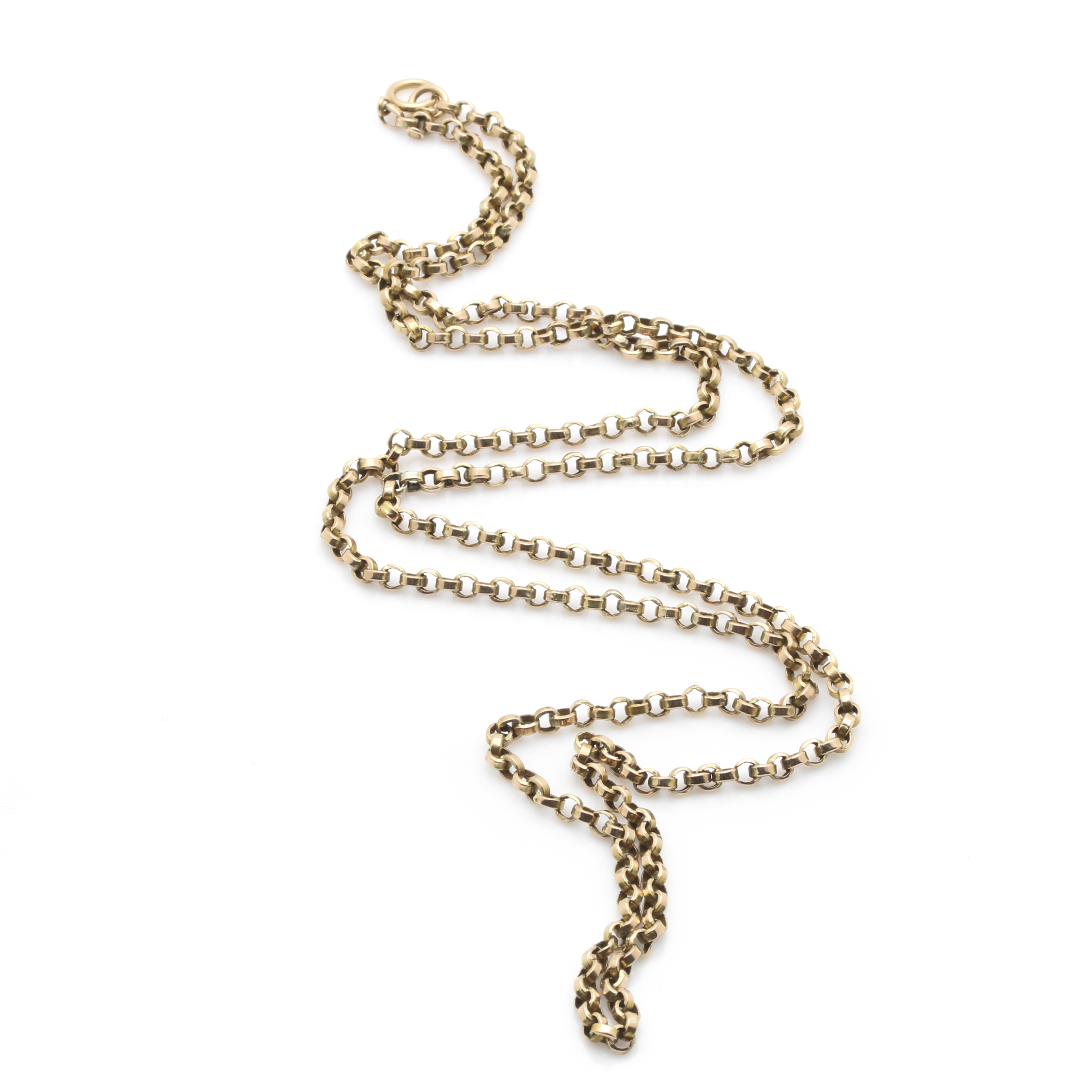 10K Yellow Gold Rolo Chain With 14K Yellow Gold Clasp