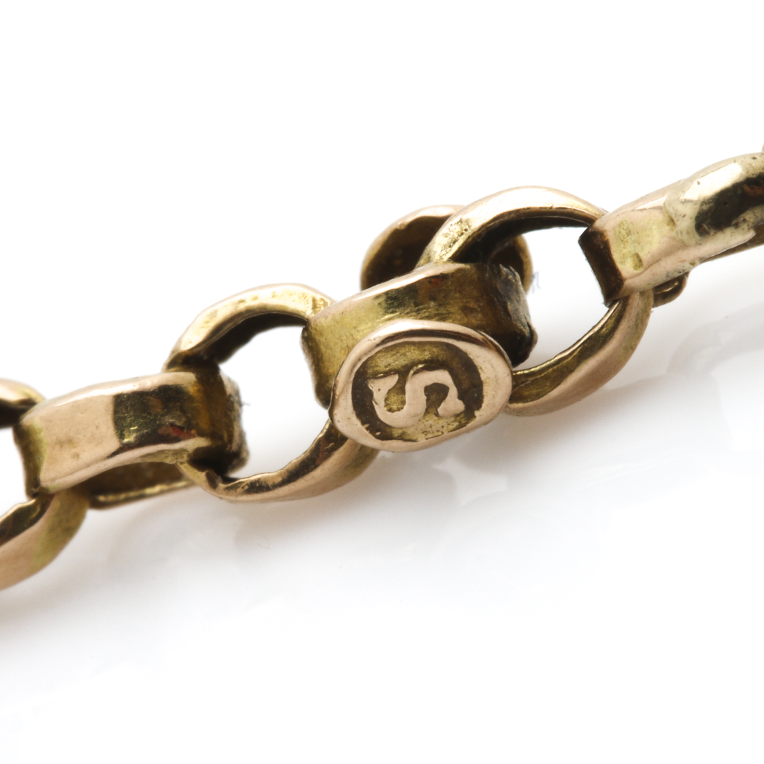 10K Yellow Gold Rolo Chain With 14K Yellow Gold Clasp