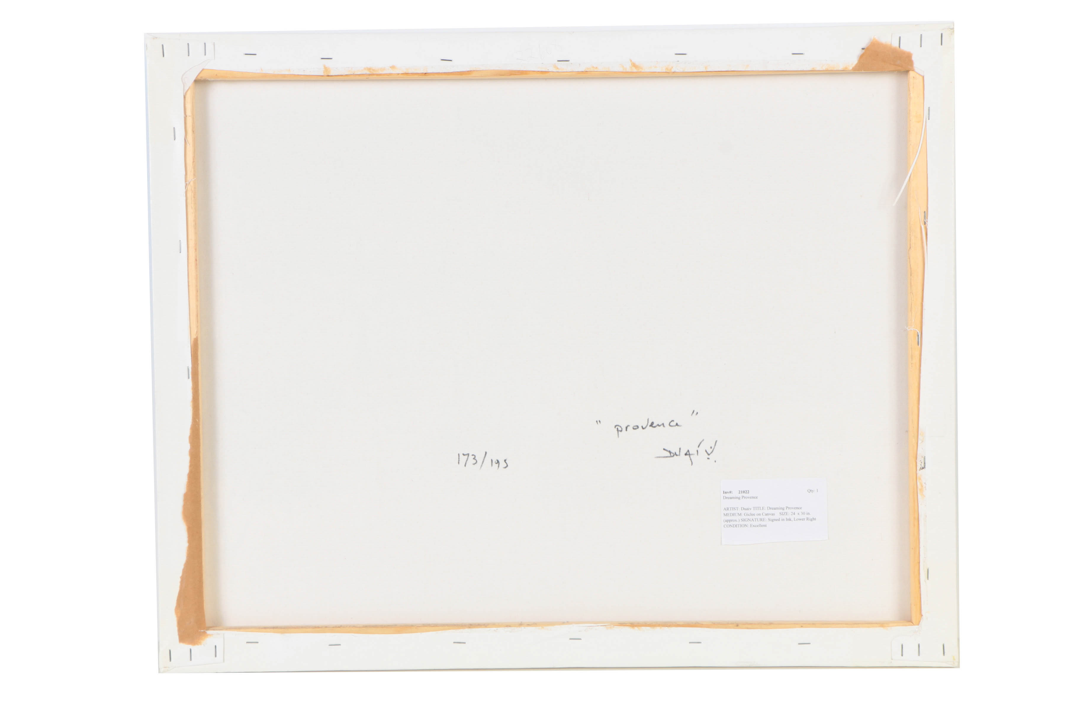 Duaiv Signed Limited Edition Giclée on Canvas "Provence"