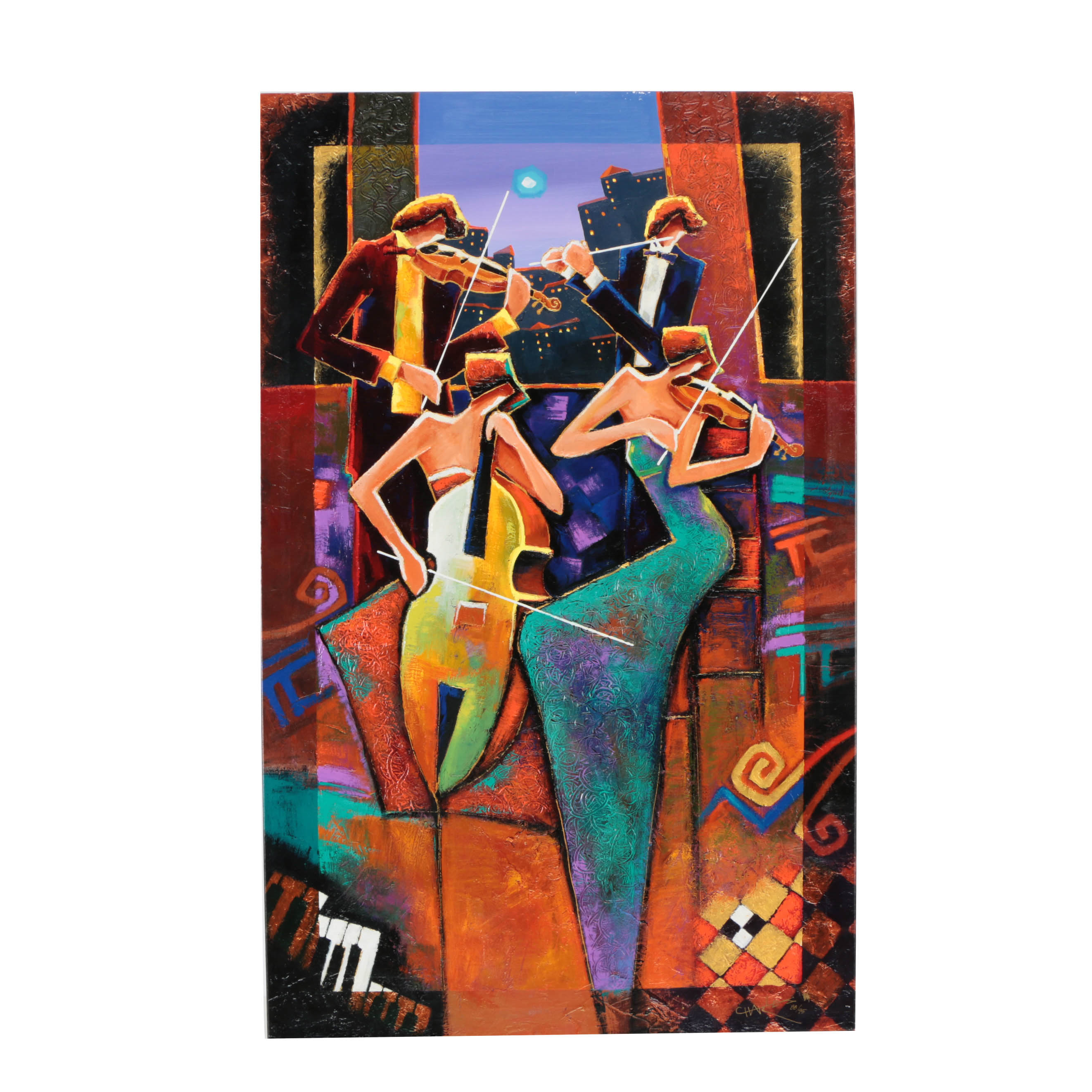 Charles Lee Limited Edition Giclee on Canvas "Manhattan Quartet"