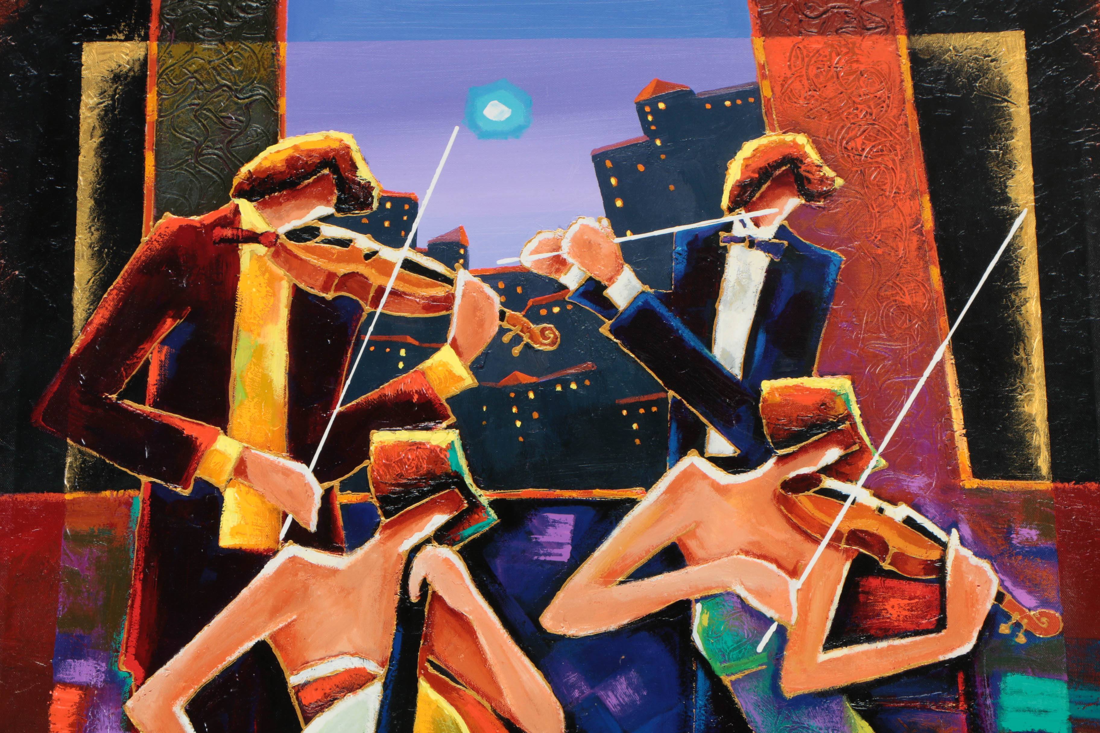 Charles Lee Limited Edition Giclee on Canvas "Manhattan Quartet"