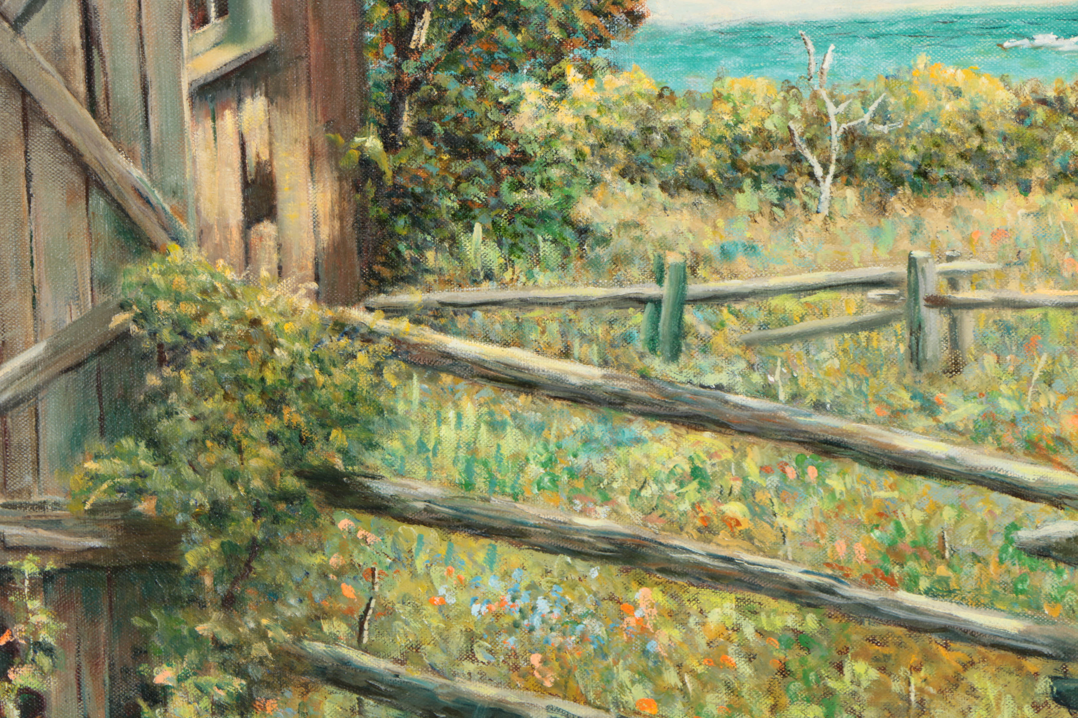 Vladmir Ctibor Oil Painting on Canvas "Ano Nuevo Barn"