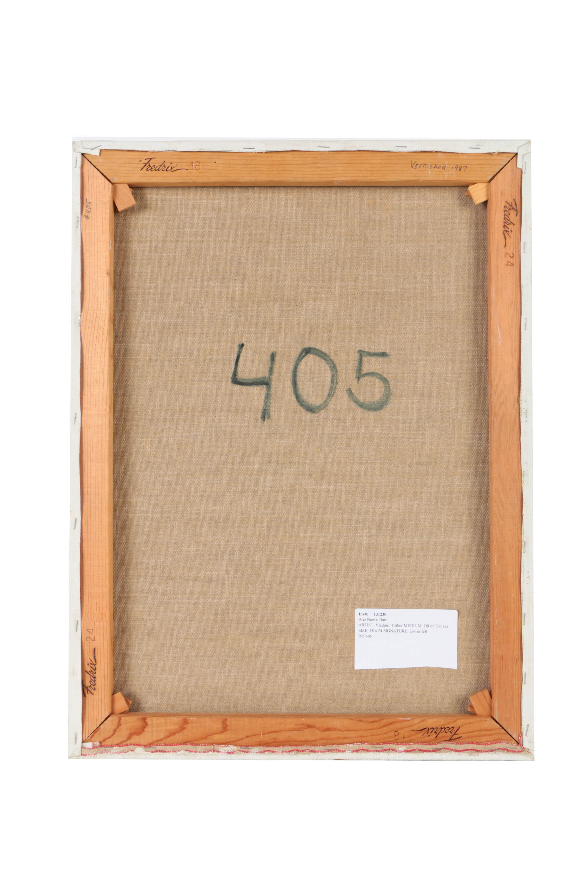 Vladmir Ctibor Oil Painting on Canvas "Ano Nuevo Barn"