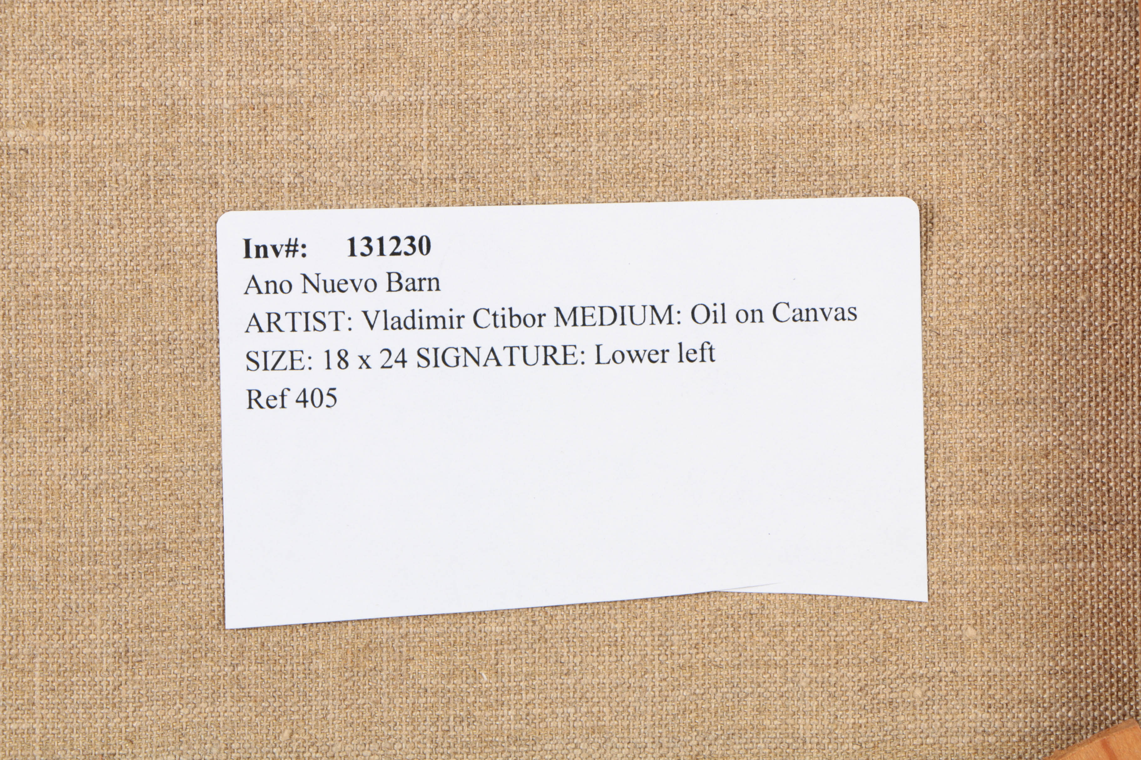 Vladmir Ctibor Oil Painting on Canvas "Ano Nuevo Barn"