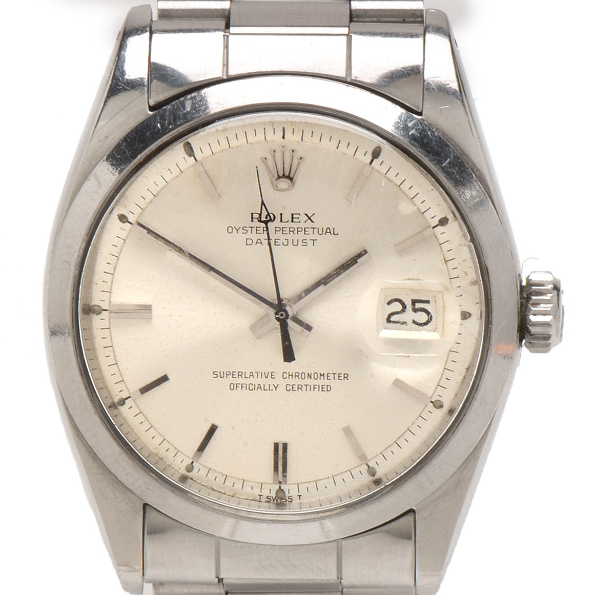 1966 Vintage Rolex Swiss Made Datejust Stainless Steel Watch