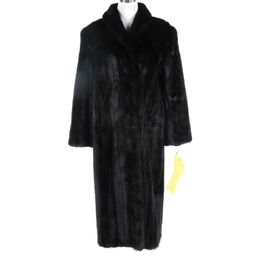 PD Furs Full Length Black Mink Coat