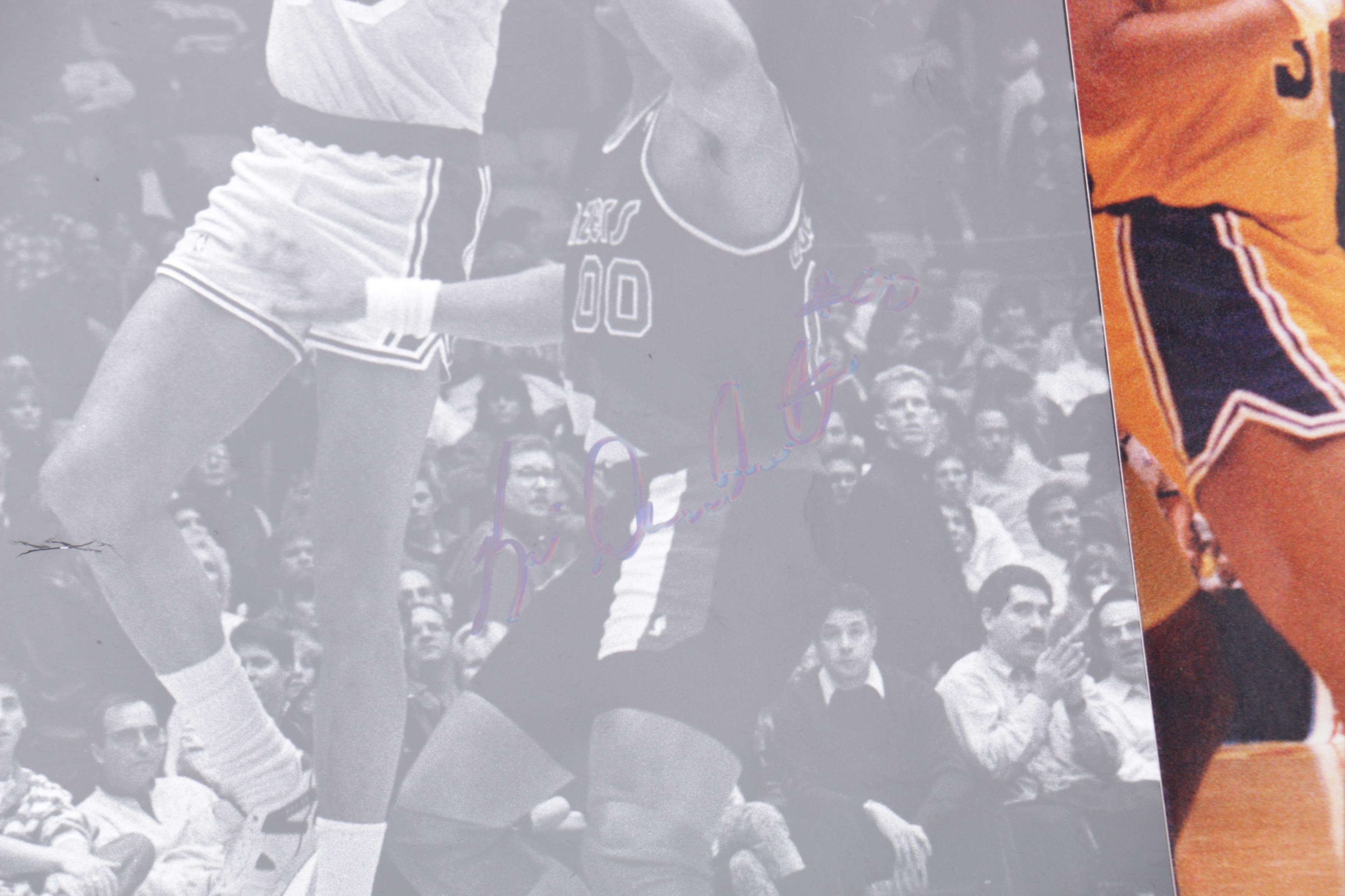 Kareem Abdul-Jabbar and Magic Johnson Los Angeles Lakers Game Photographs