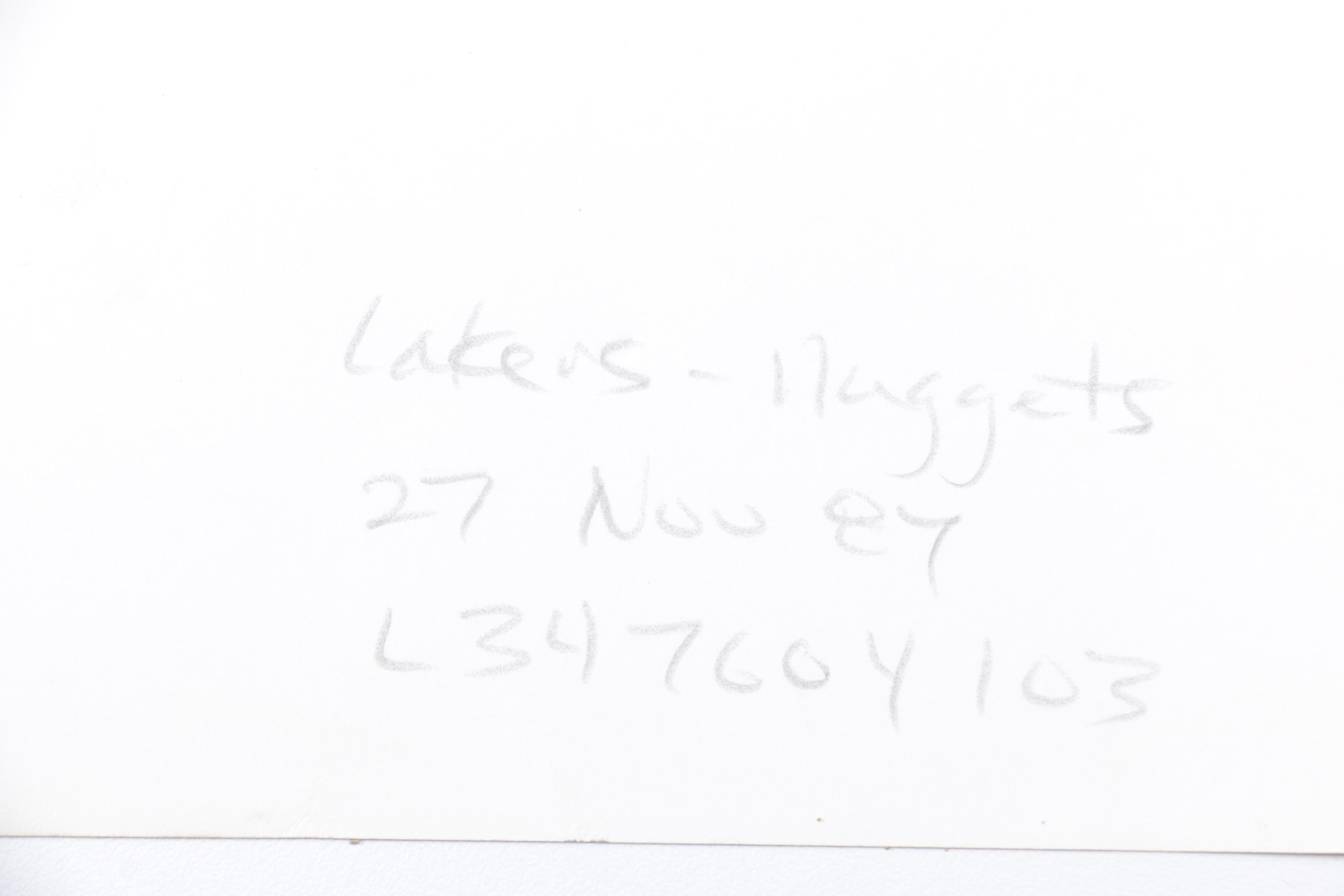 Kareem Abdul-Jabbar and Magic Johnson Los Angeles Lakers Game Photographs