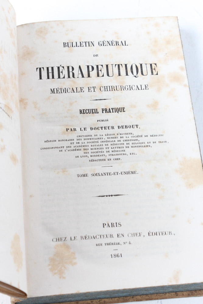 Antique French Illustrated Medical Texts