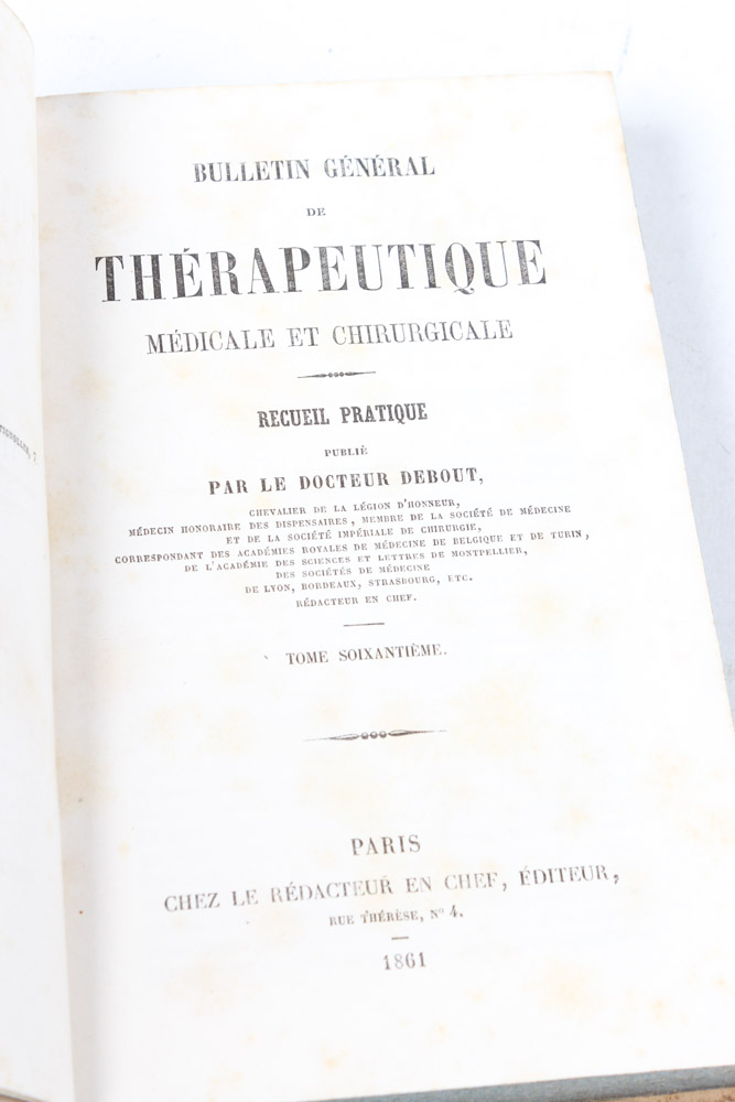 Antique French Illustrated Medical Texts