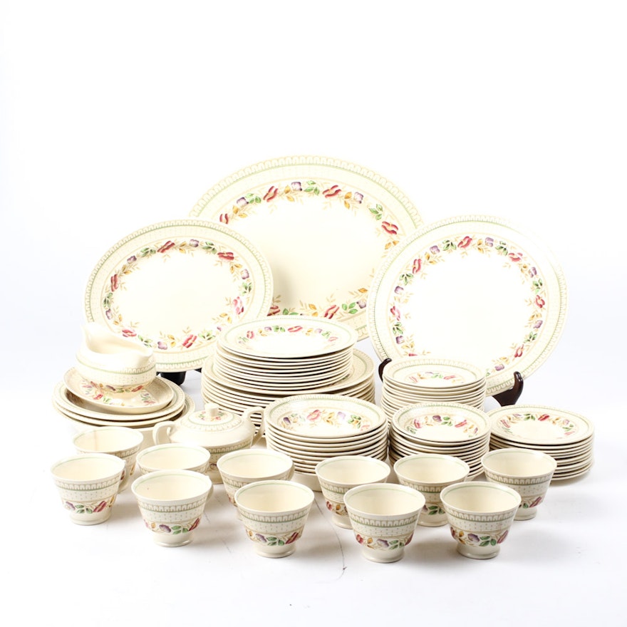 Vintage Woods Burslem "Brier" English China Tableware Set