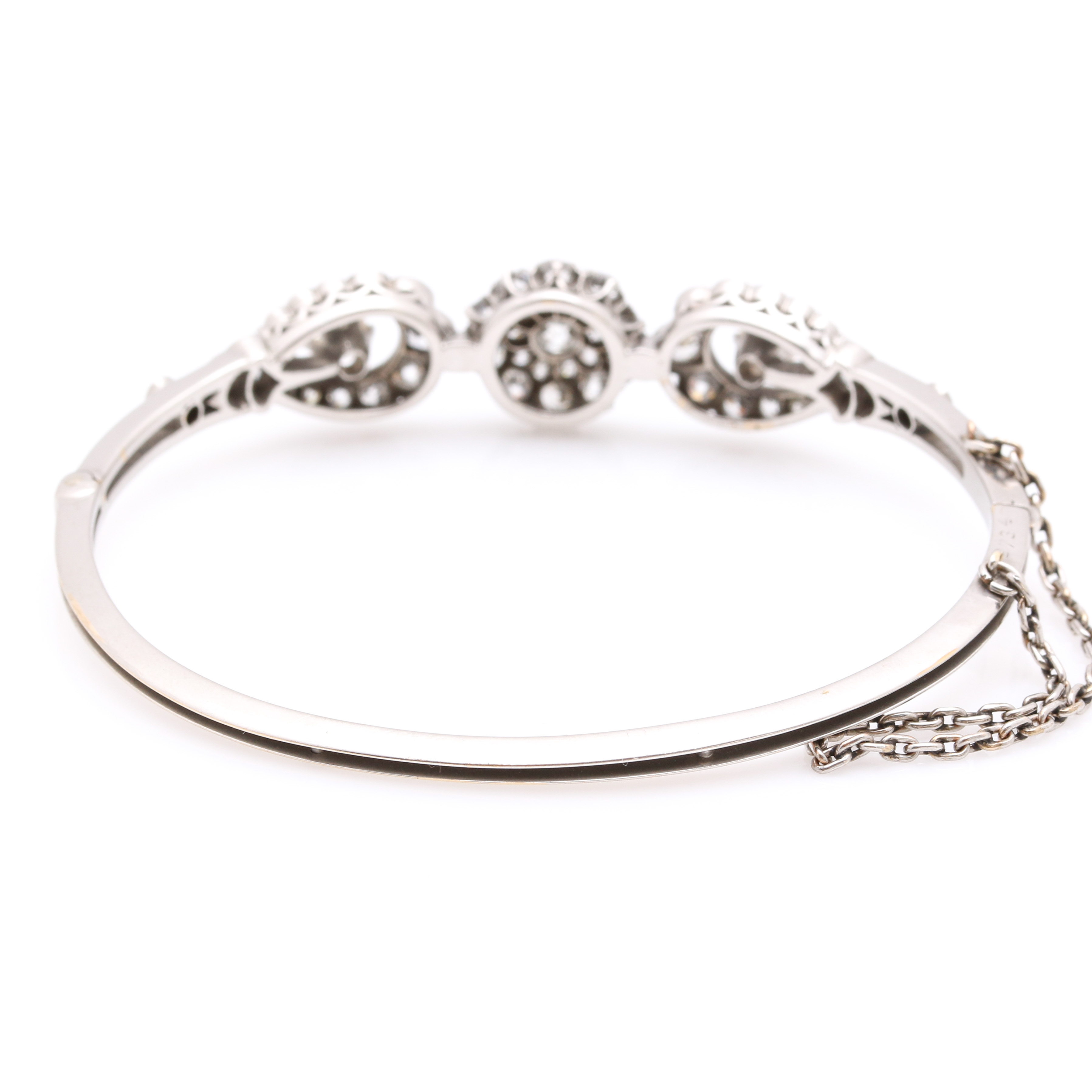 Platinum and 14K White Gold 3.00 CTW Diamond Cuff Bracelet